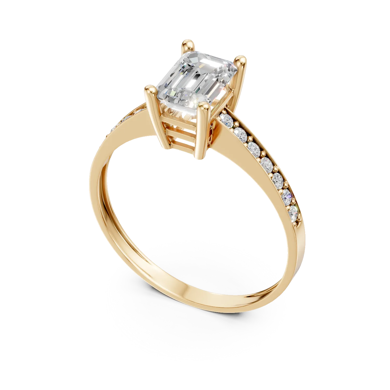 Yellow gold engagement ring