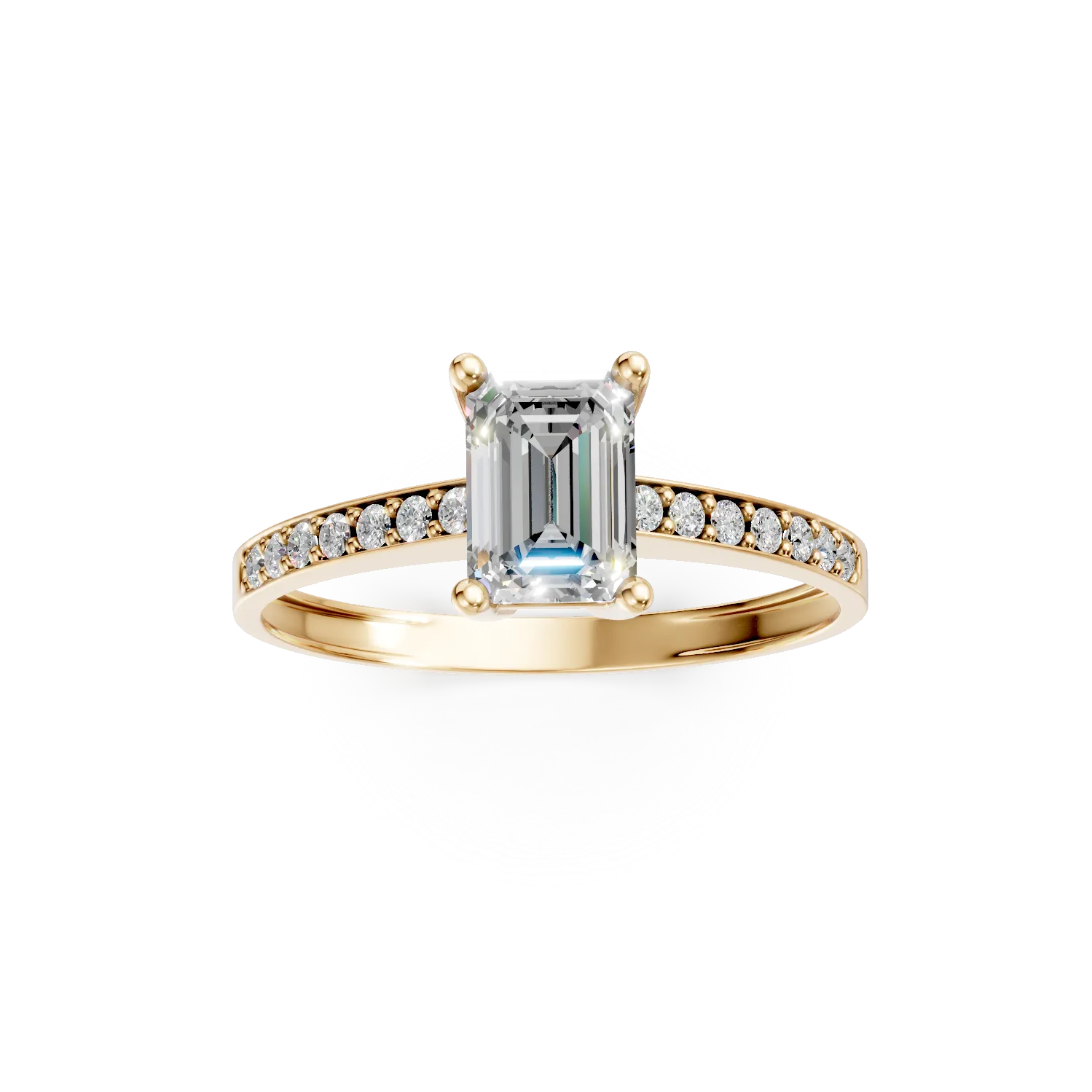 Yellow gold engagement ring