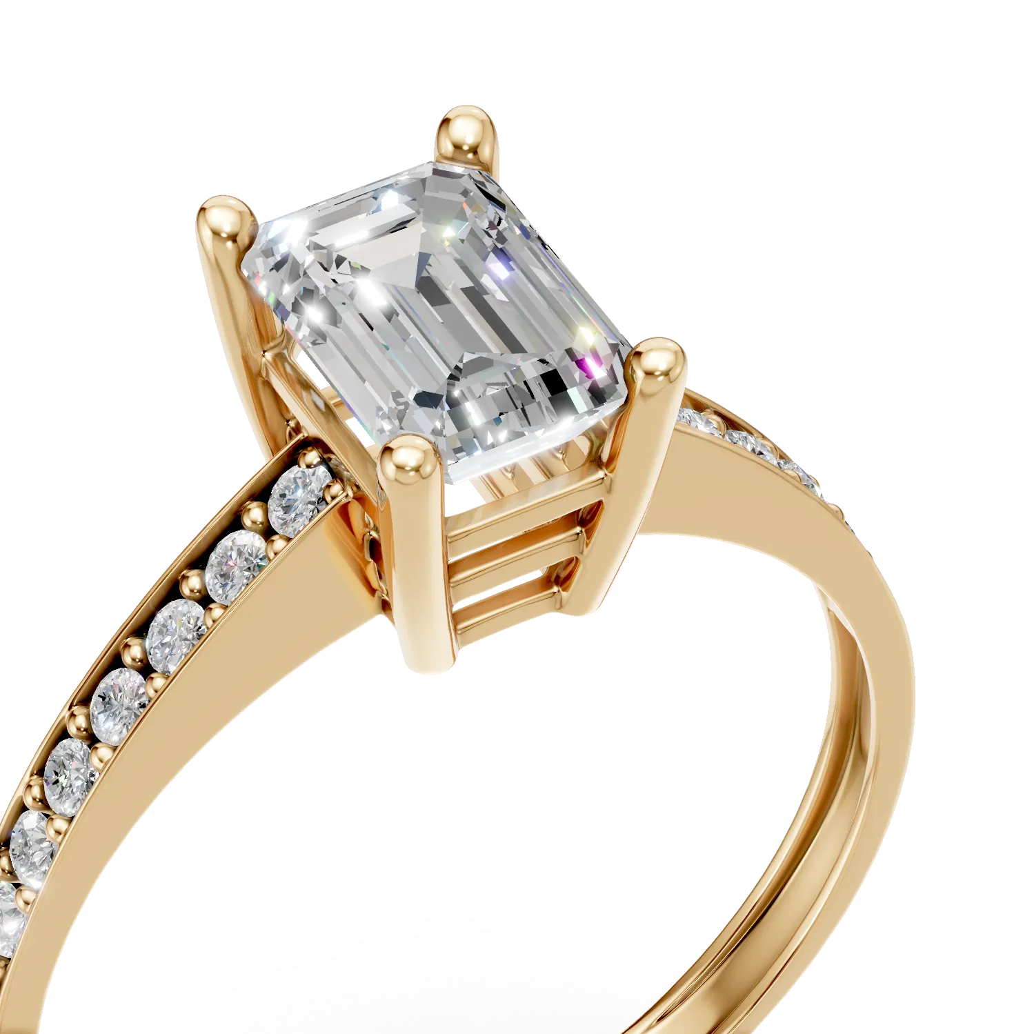 Yellow gold engagement ring