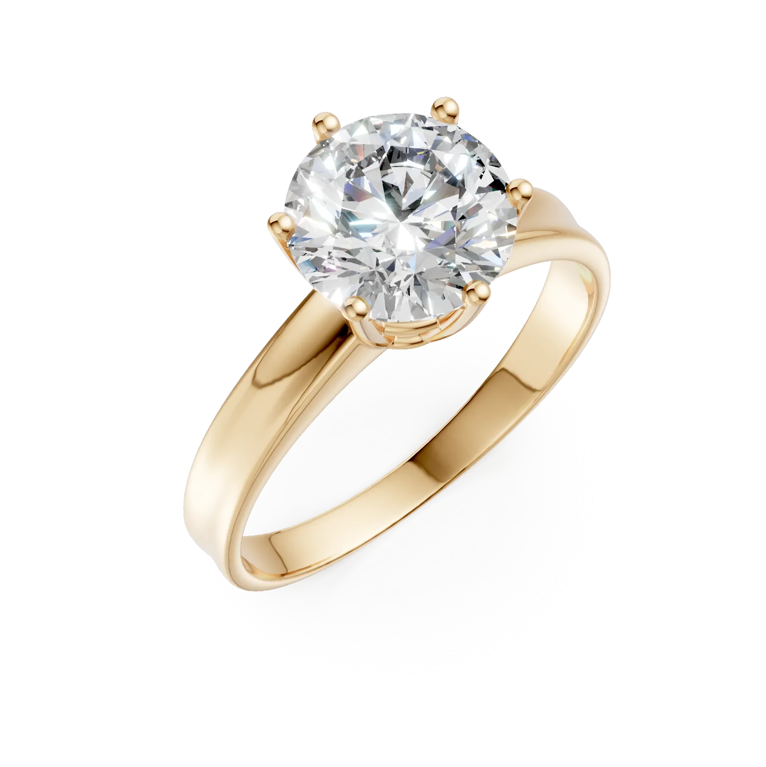 Yellow gold engagement ring