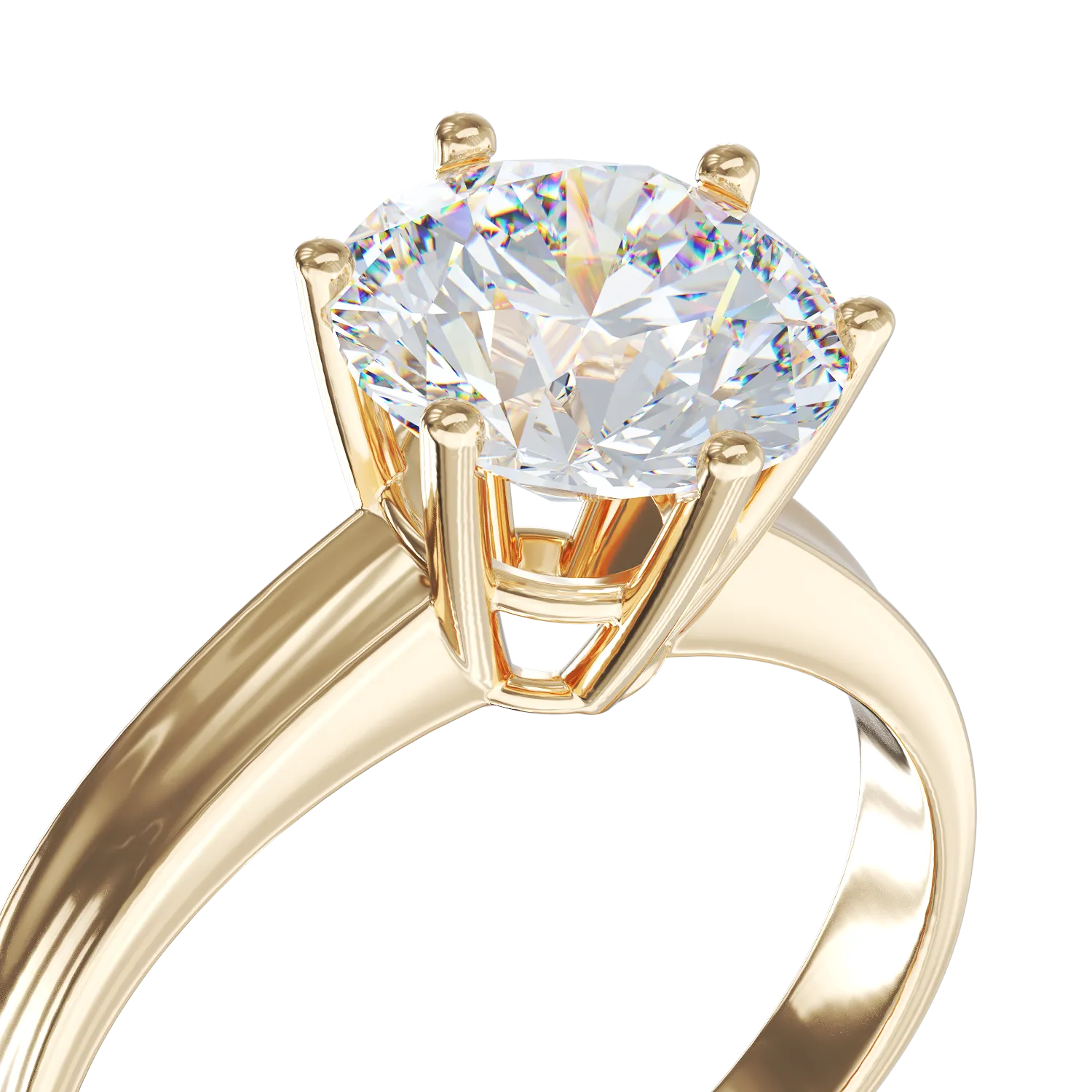 Yellow gold engagement ring