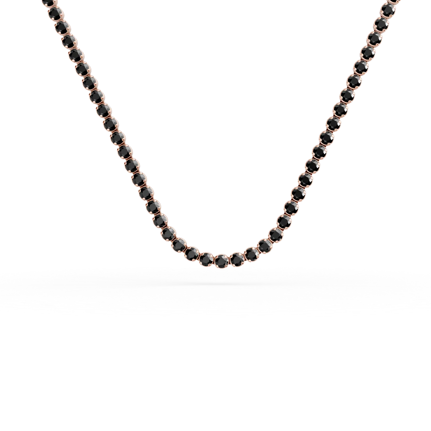 Rose gold tennis necklace