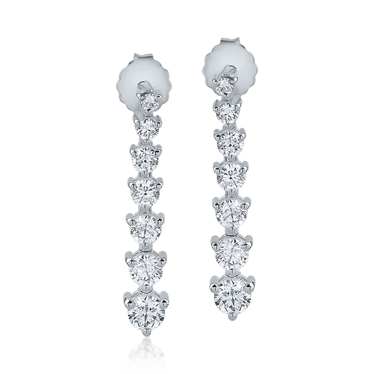 White gold earrings with 1.61ct diamonds