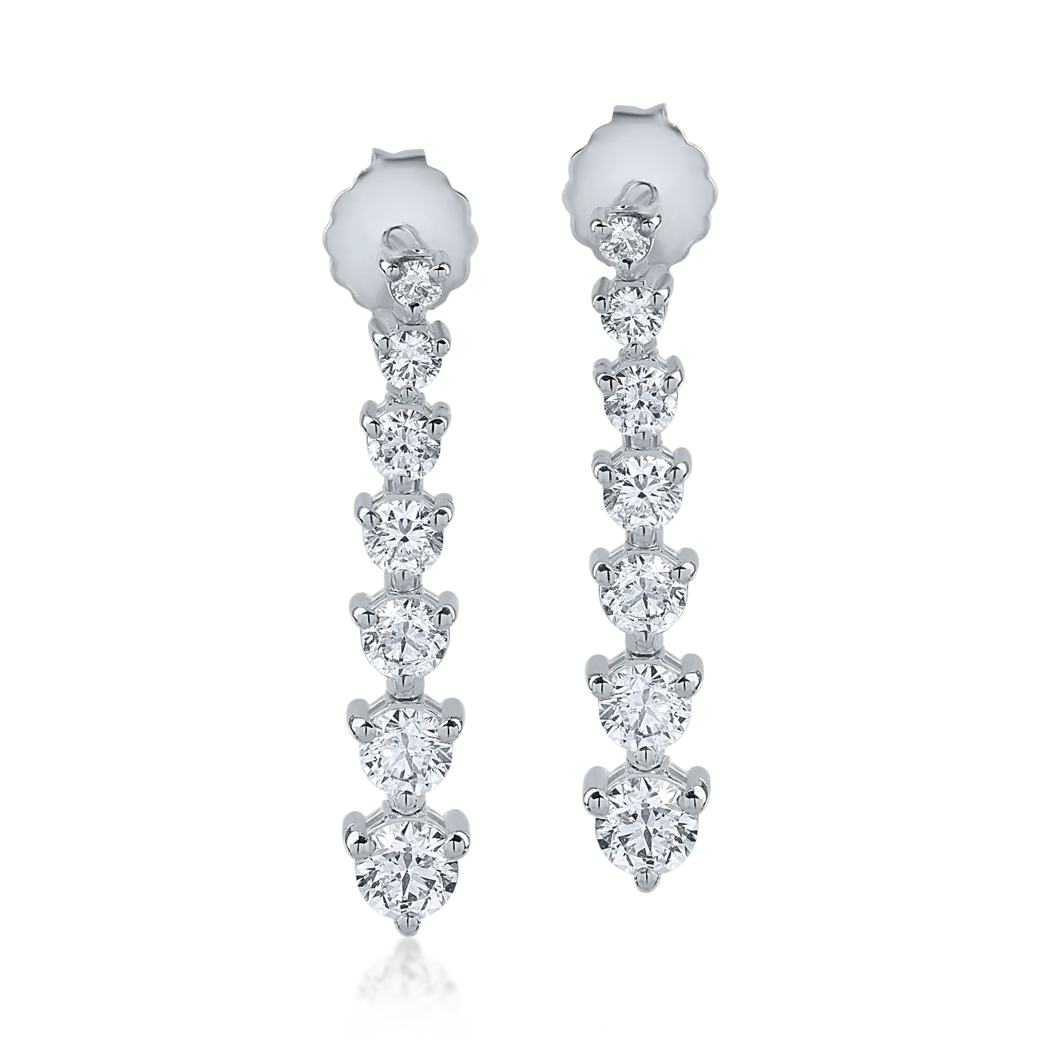 Cercei din aur alb cu diamante de 1.61ct-162125