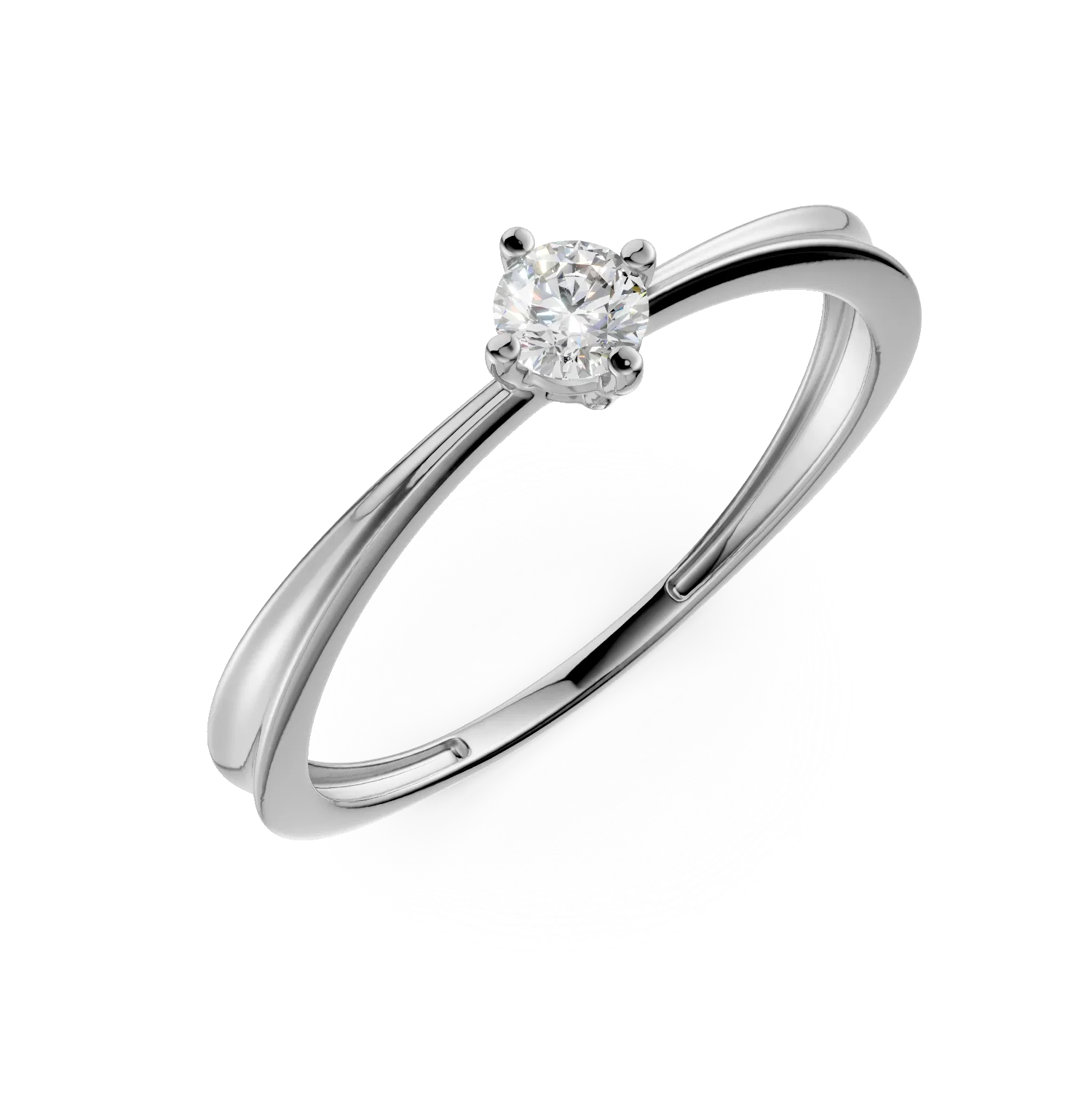 White gold engagement ring