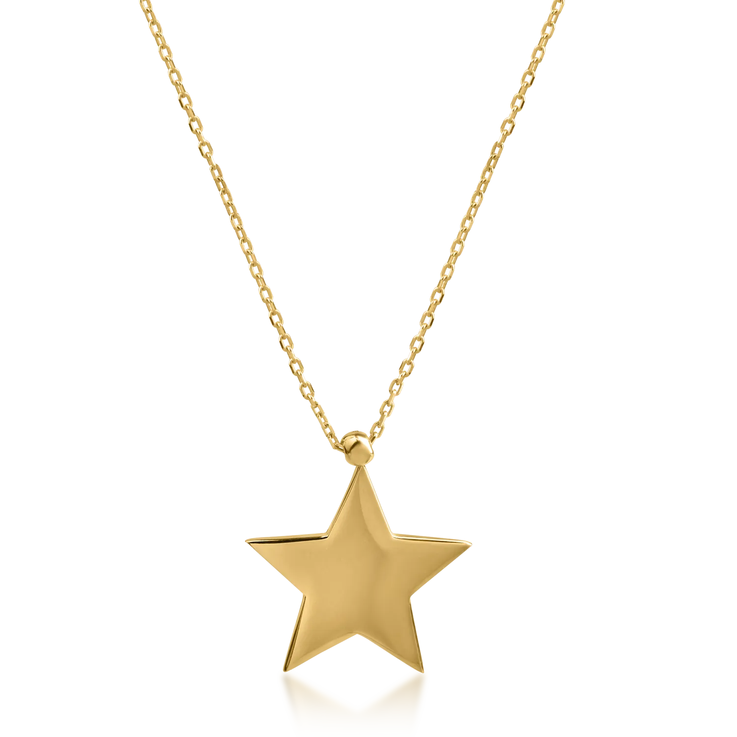 Yellow gold star pendant necklace