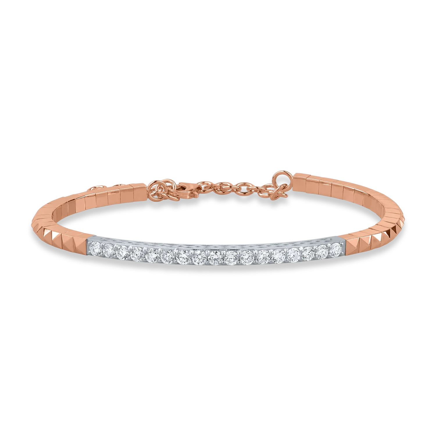 White-rose gold bracelet with 0.9ct diamonds