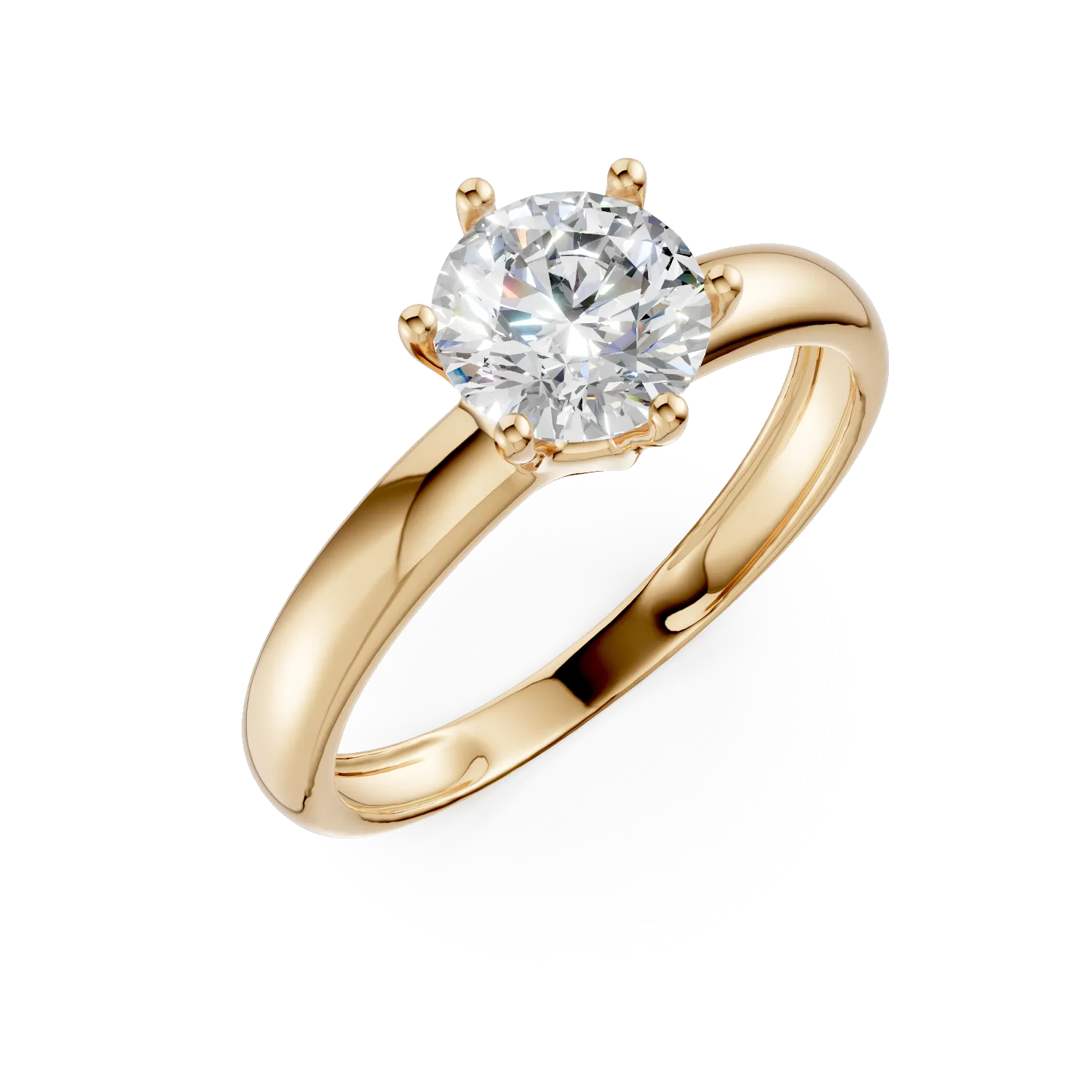 Yellow gold engagement ring