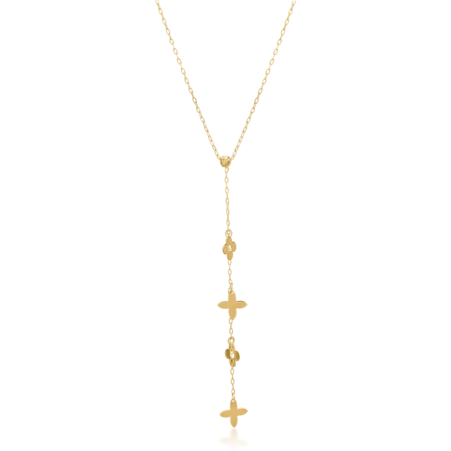 Yellow gold pendants necklace