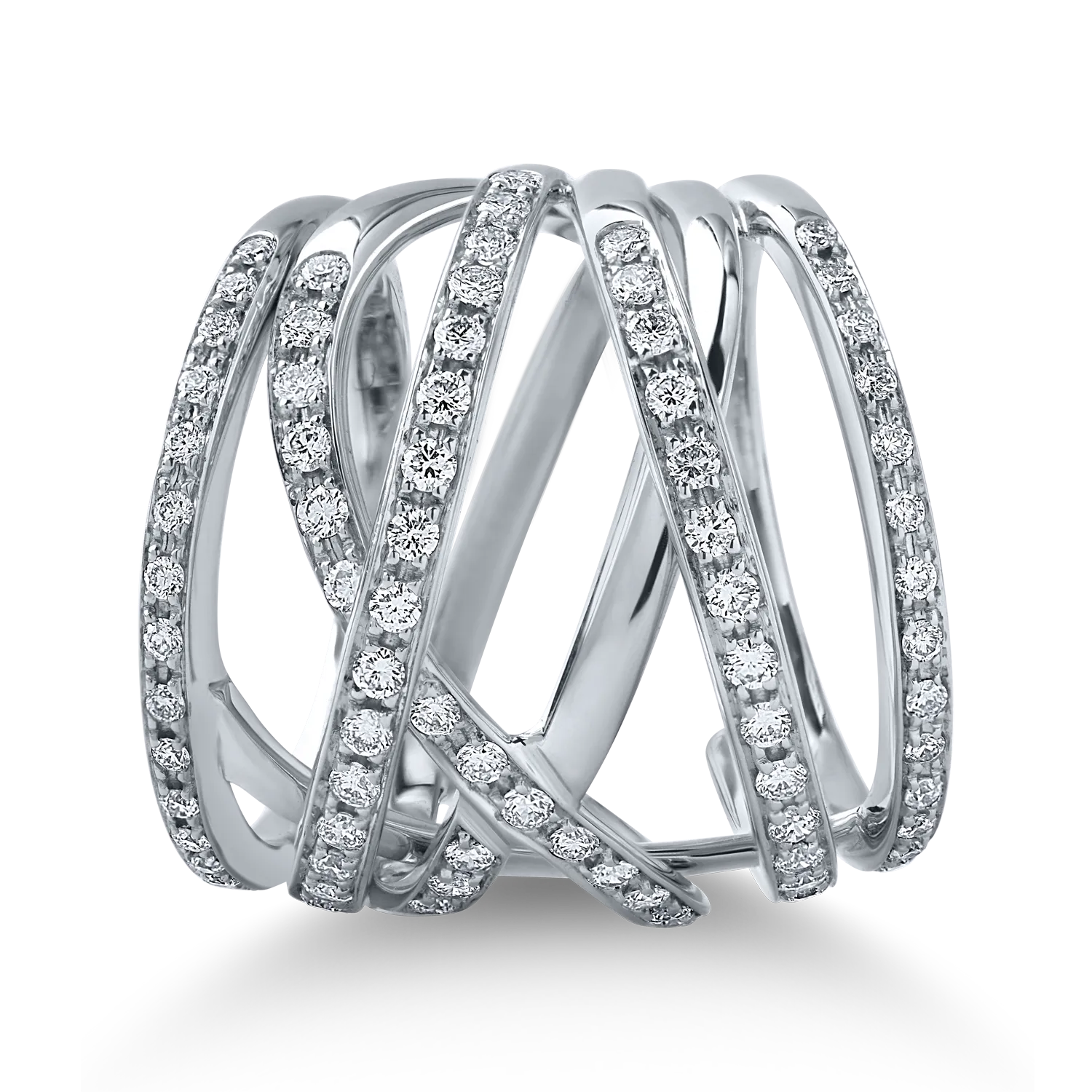 White gold ring with 1ct diamonds