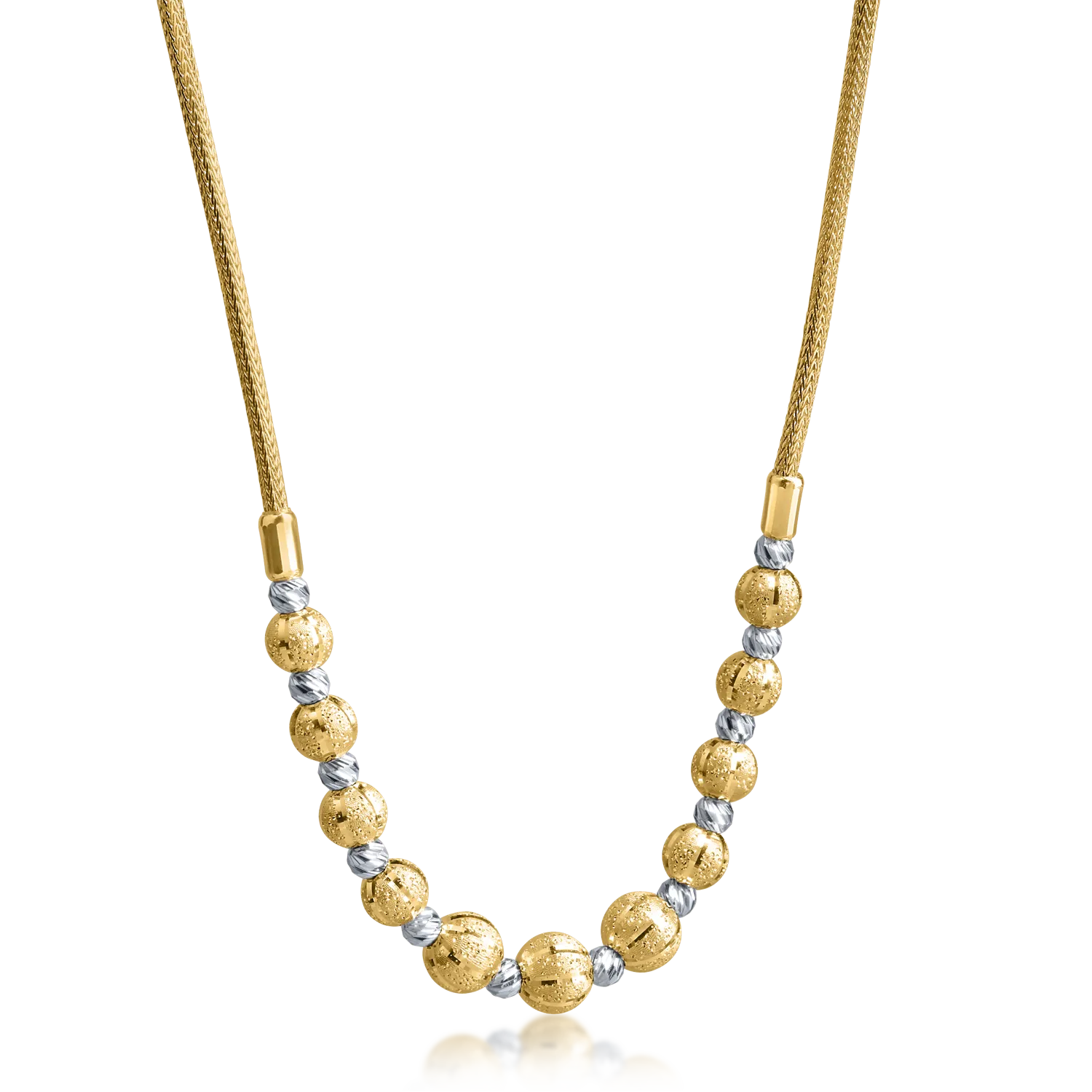 Верижка от бяло-жълто злато-162334