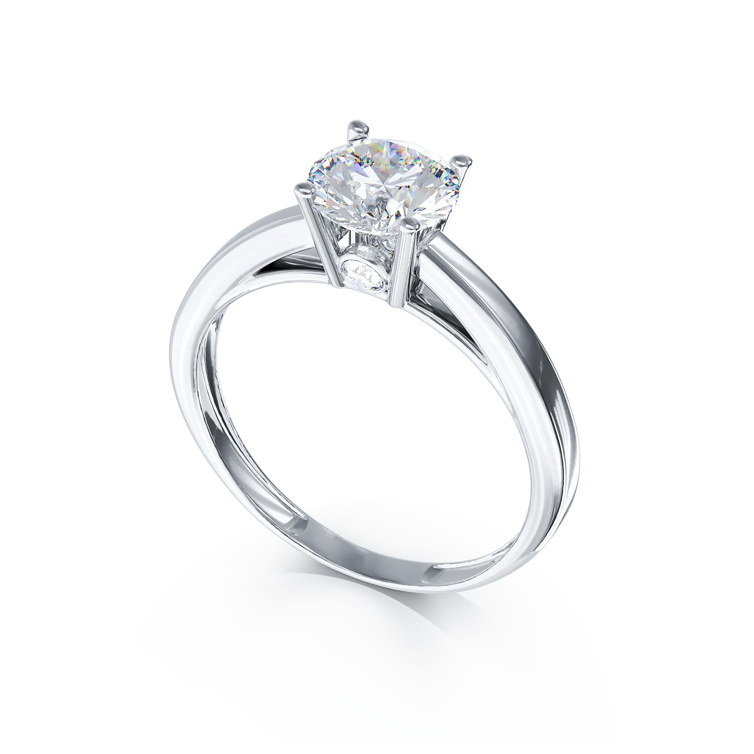 White gold engagement ring