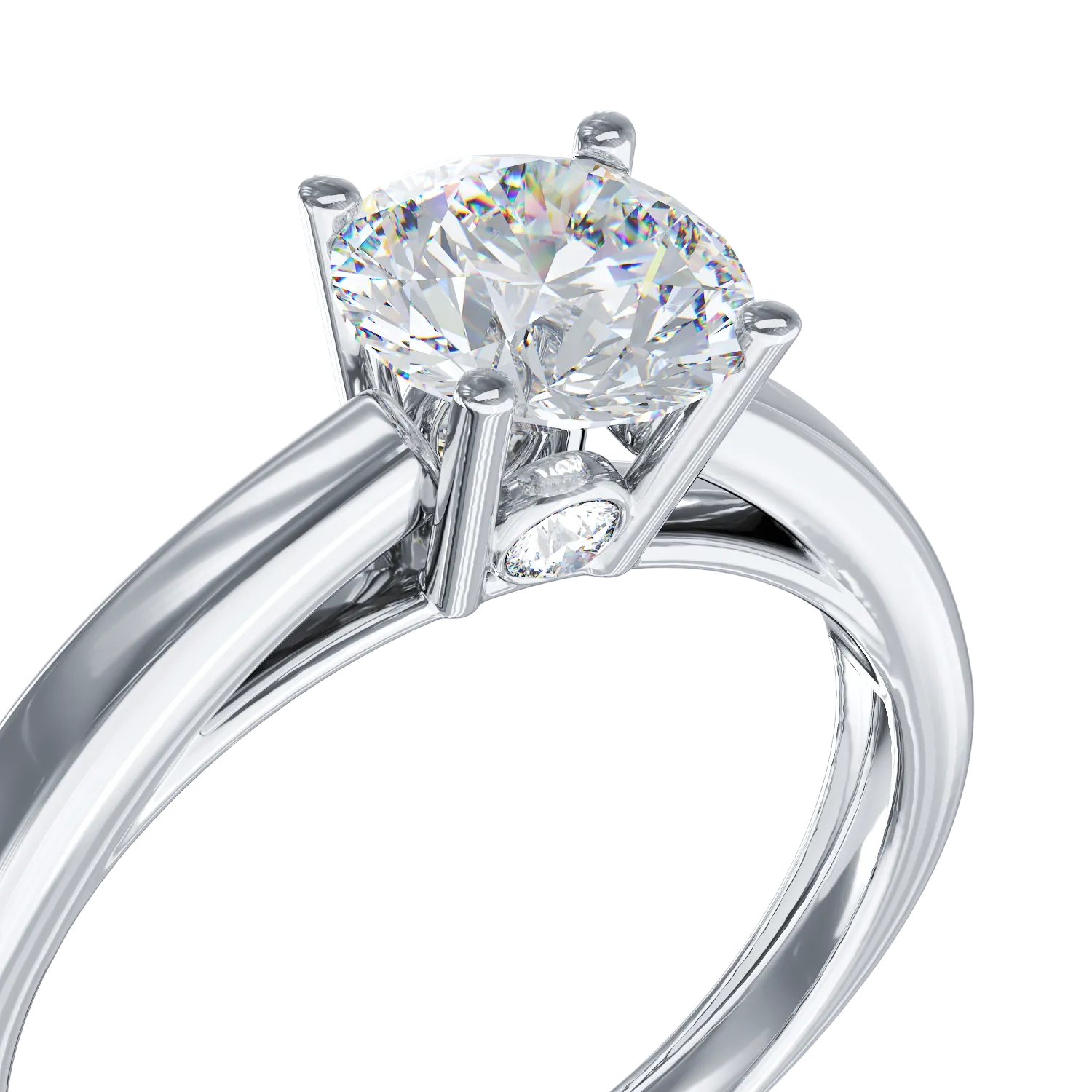 White gold engagement ring