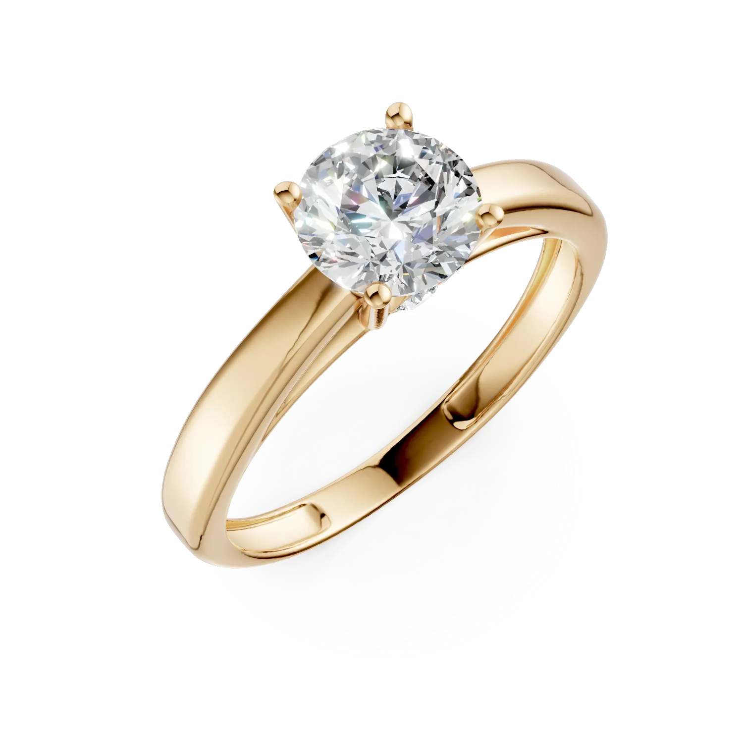 Yellow gold engagement ring