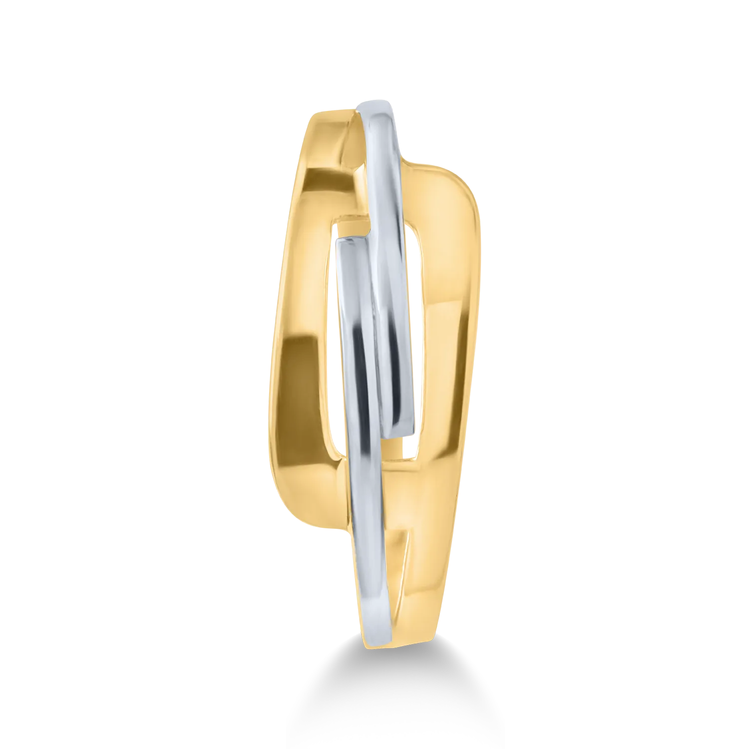 White-yellow gold ring