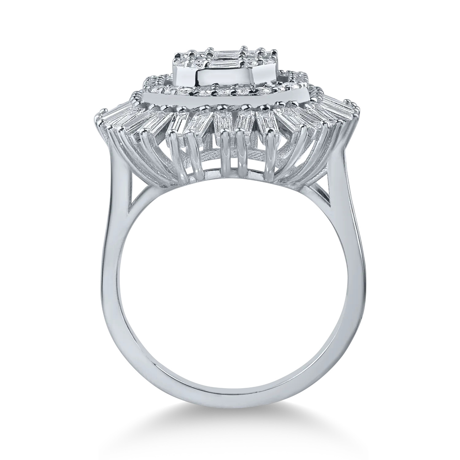 Fehérarany gyűrű 1.21ct gyémántokkal