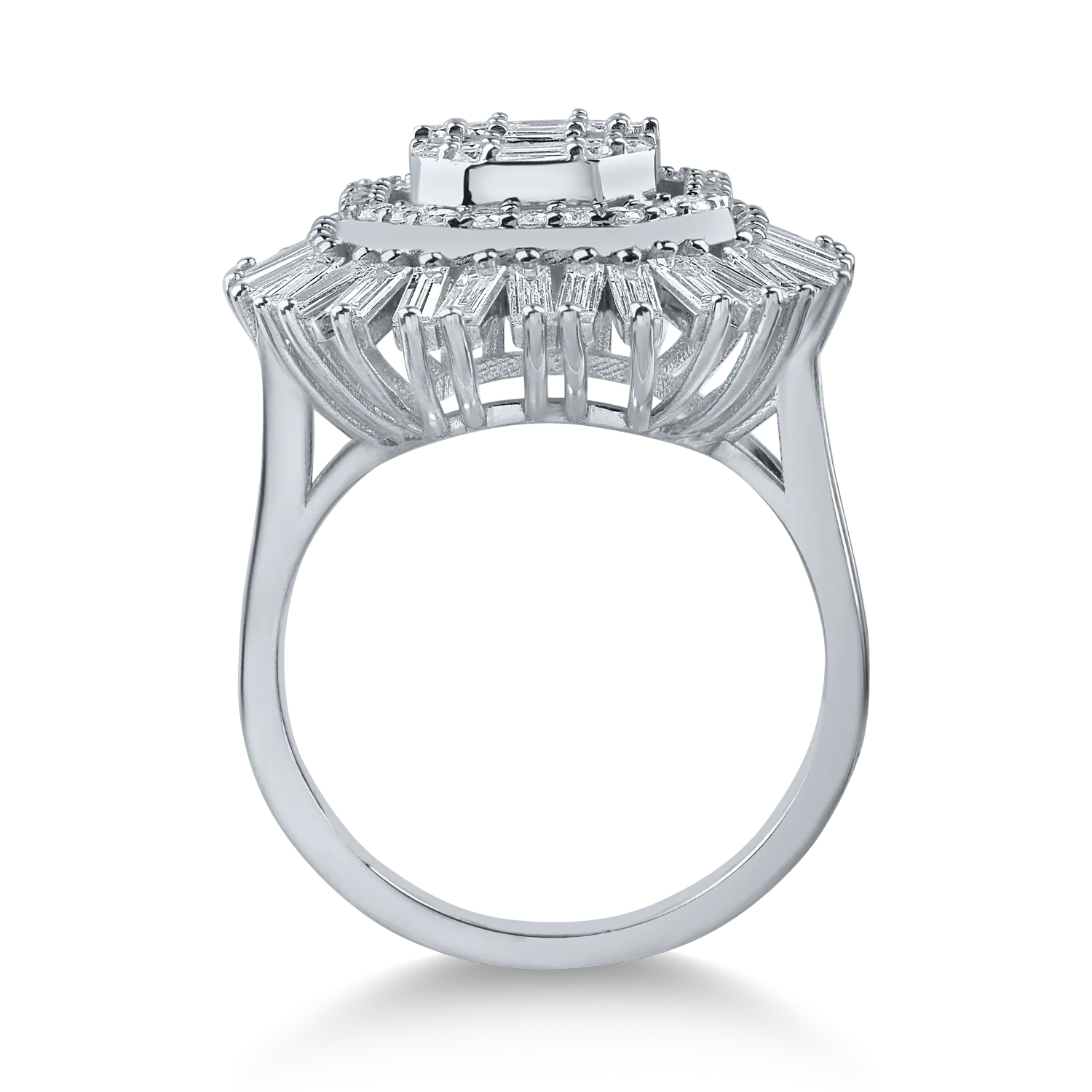 Inel din aur alb cu diamante de 1.23ct