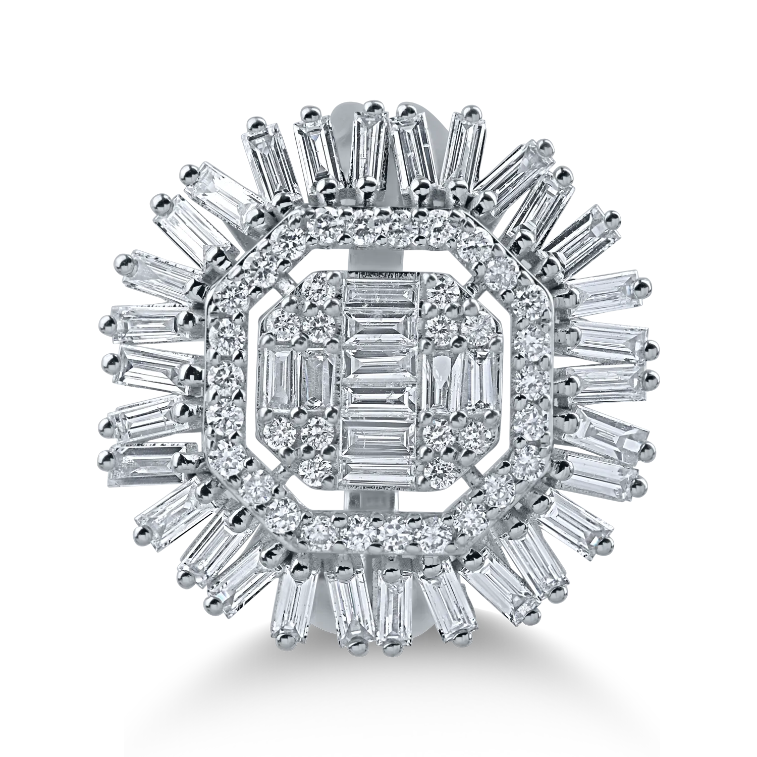 Inel din aur alb cu diamante de 1.23ct