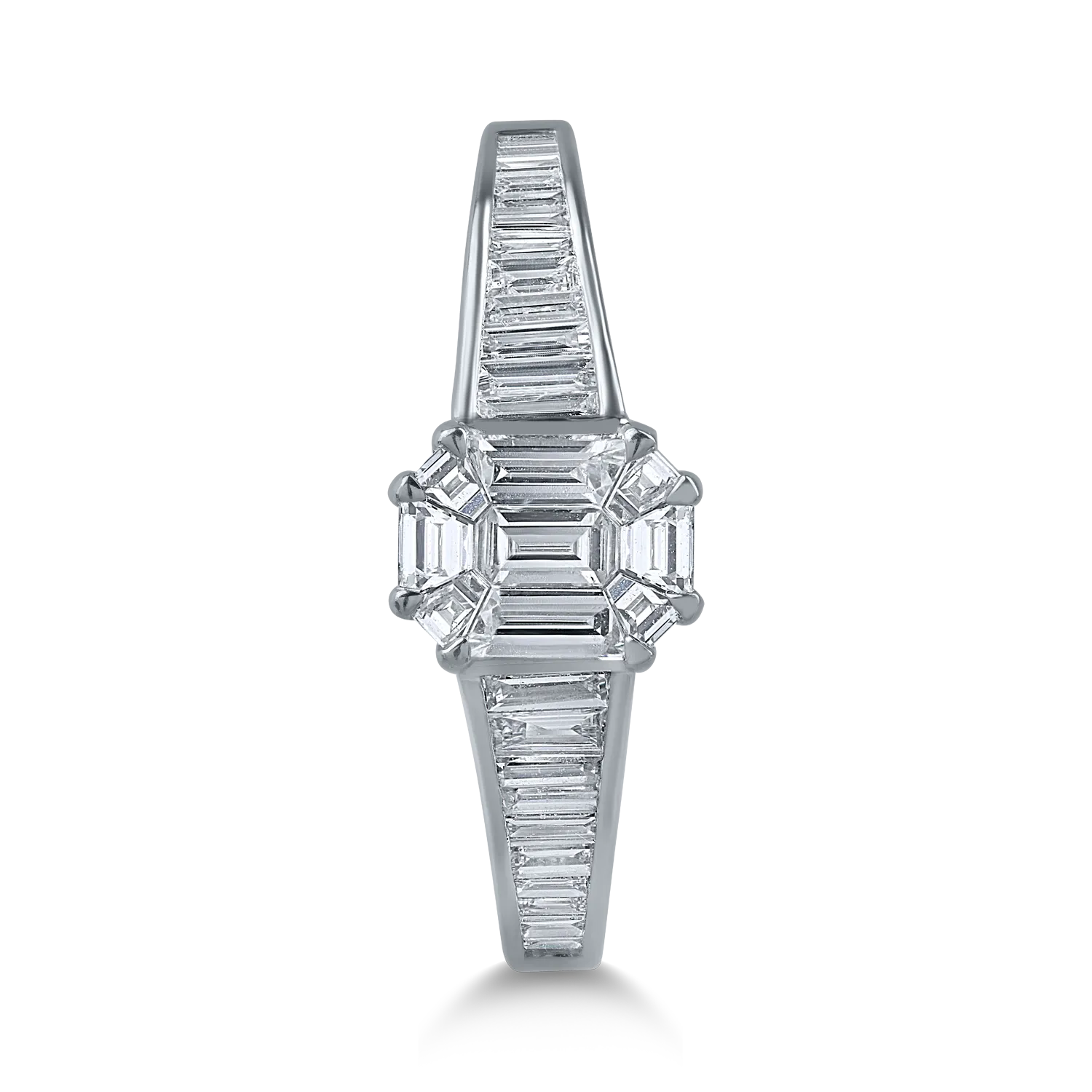 Inel din aur alb cu diamante de 0.82ct