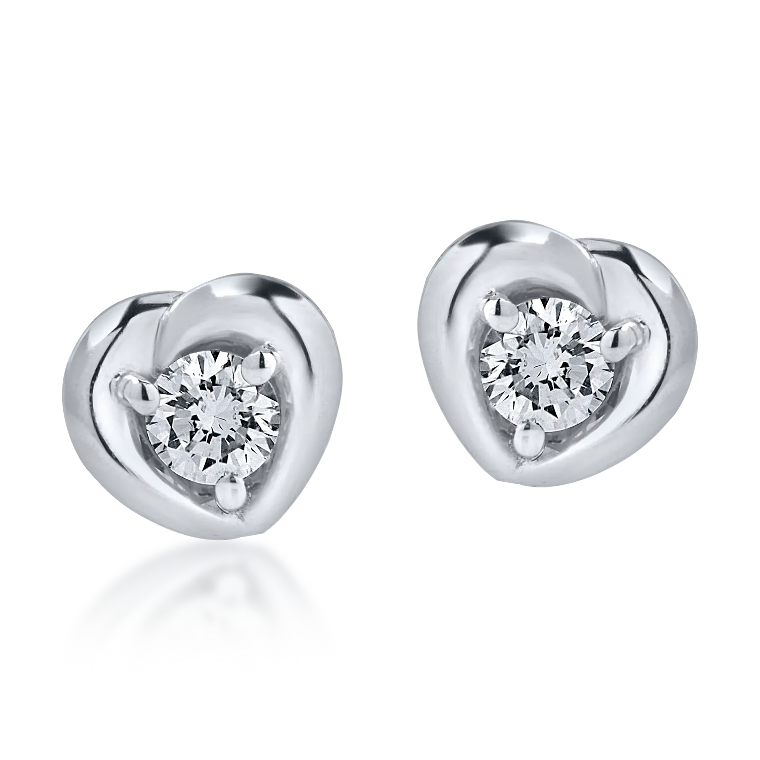 White gold earrings with 0.12ct diamonds