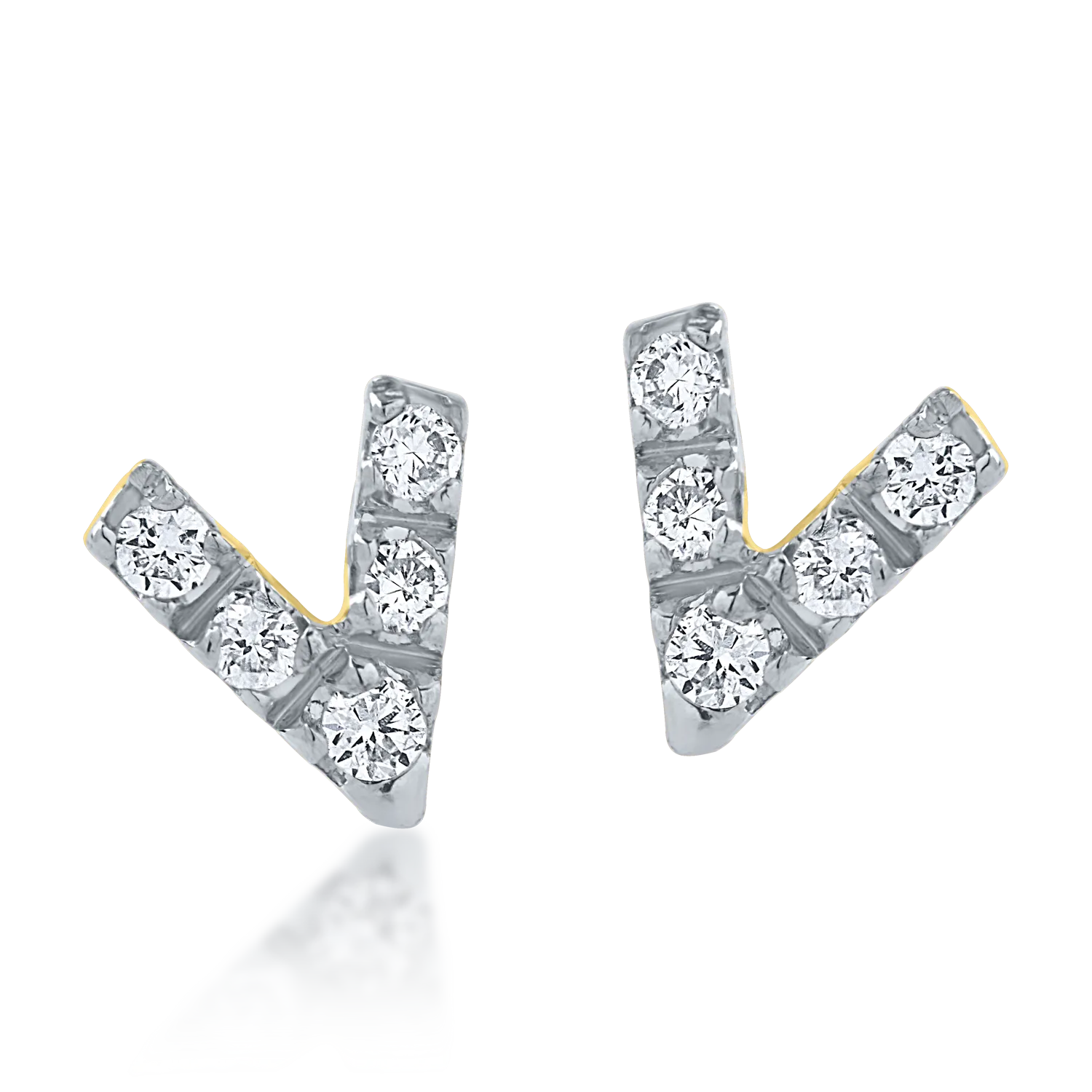 Yellow gold earrings with 0.04ct diamonds-162693