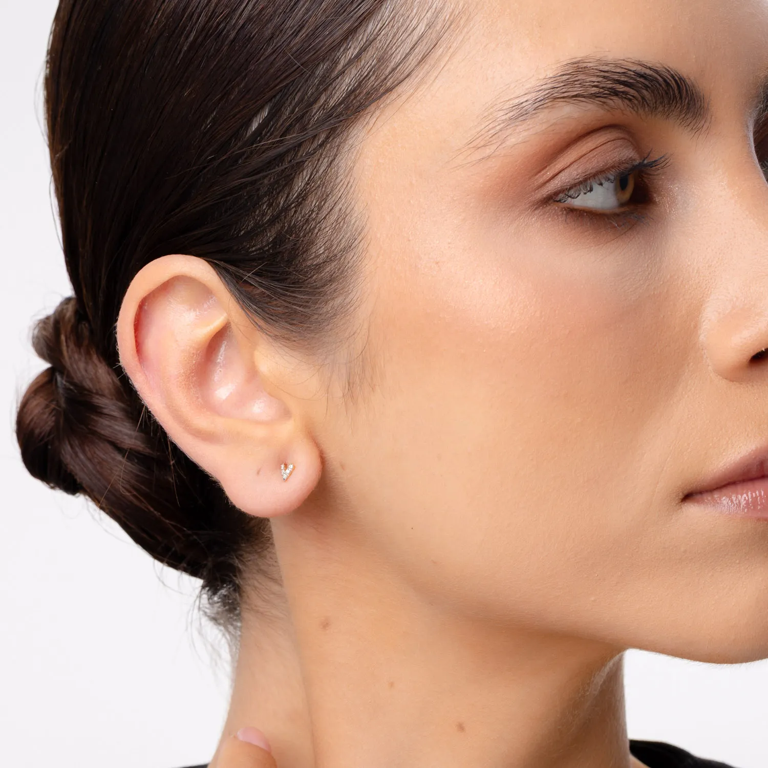 Yellow gold earrings with 0.04ct diamonds