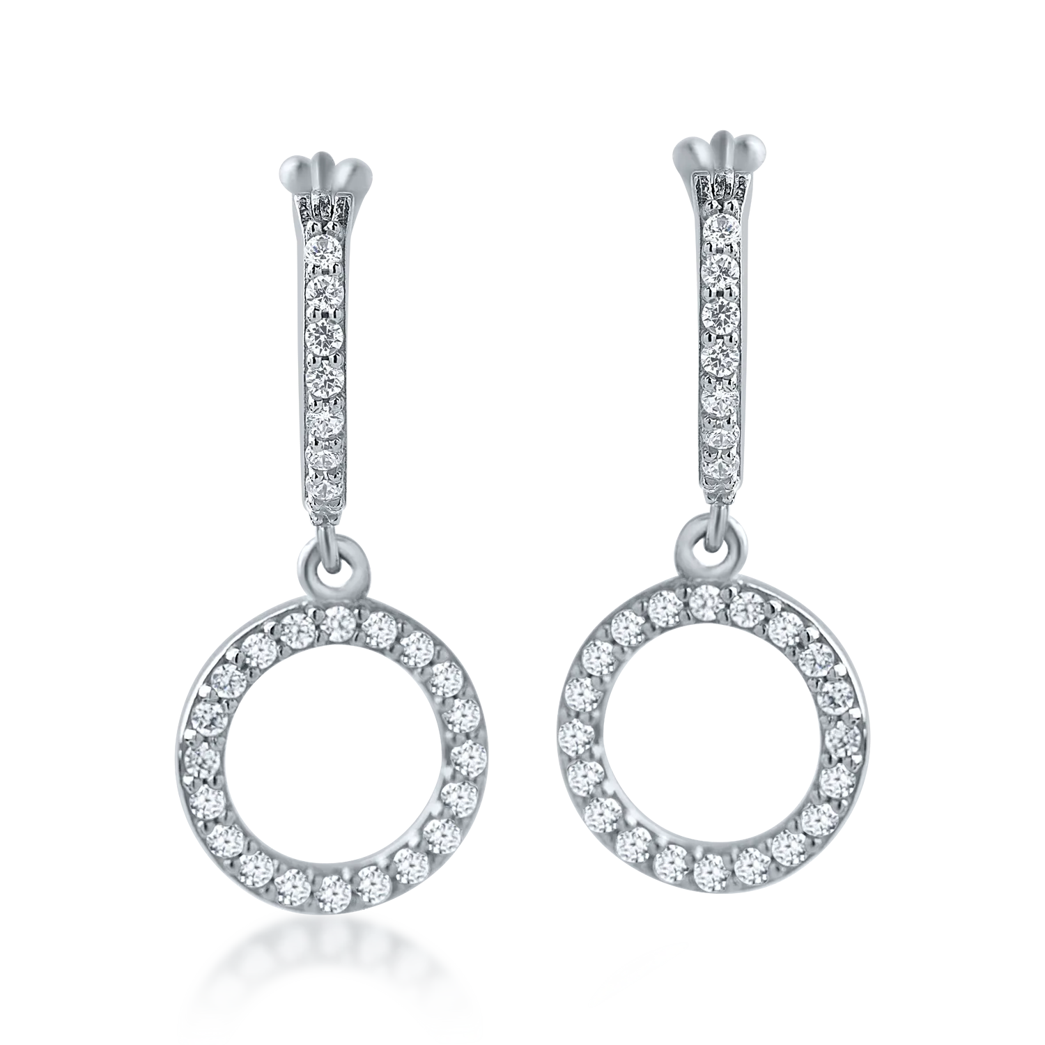 White gold earrings