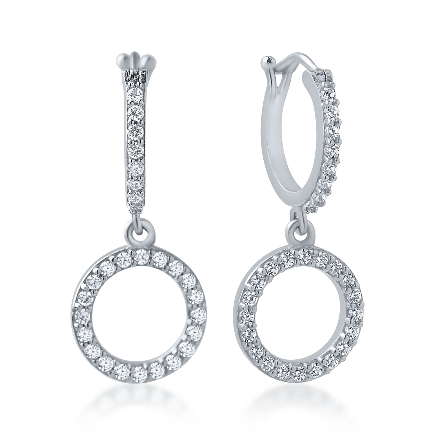 White gold earrings
