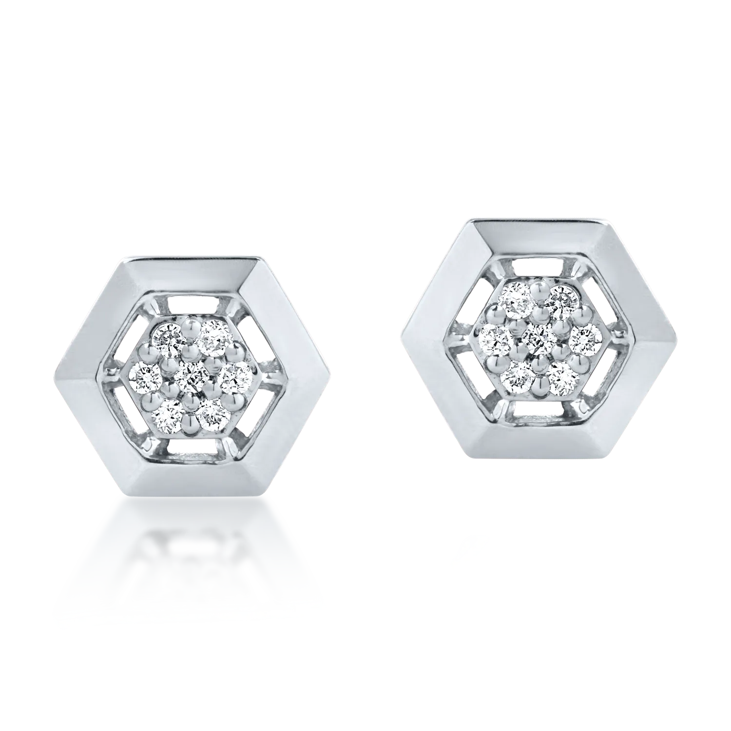 White gold earrings with 0.04ct diamonds