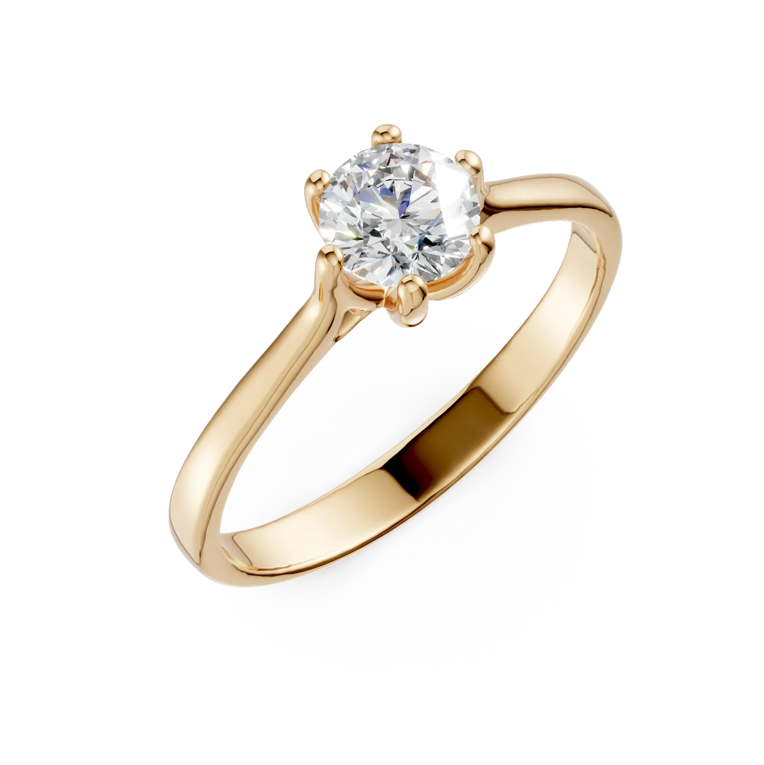 Yellow gold engagement ring