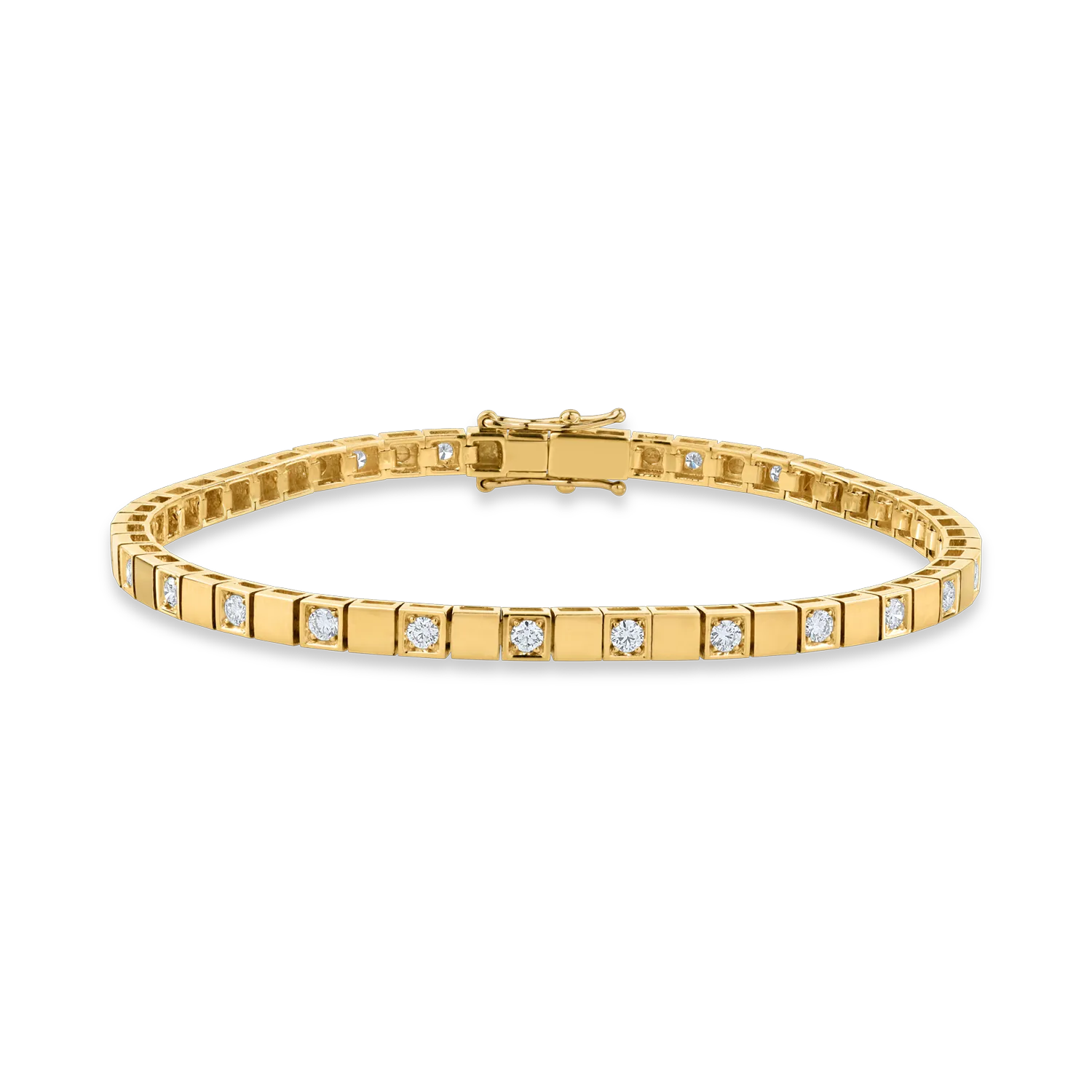 Yellow gold bracelet with 1ct diamonds