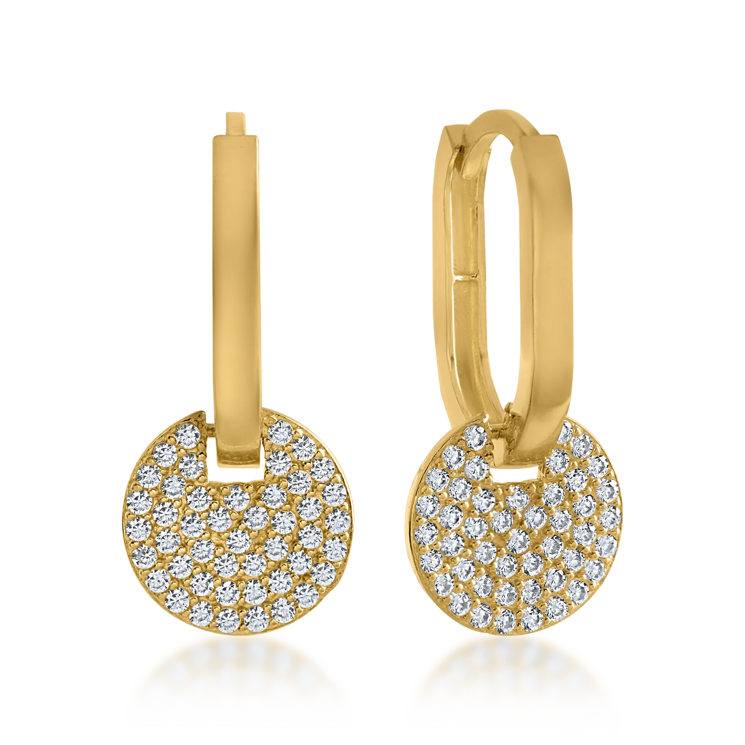 Yellow gold earrings