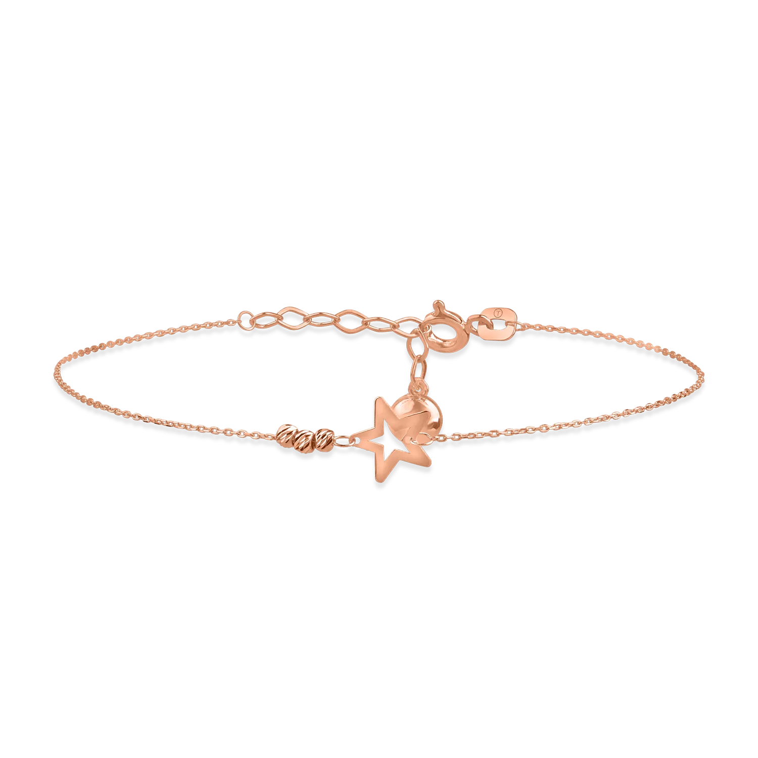 Rose gold star bracelet