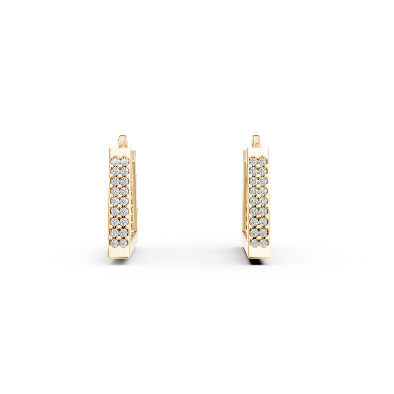 Yellow gold earrings