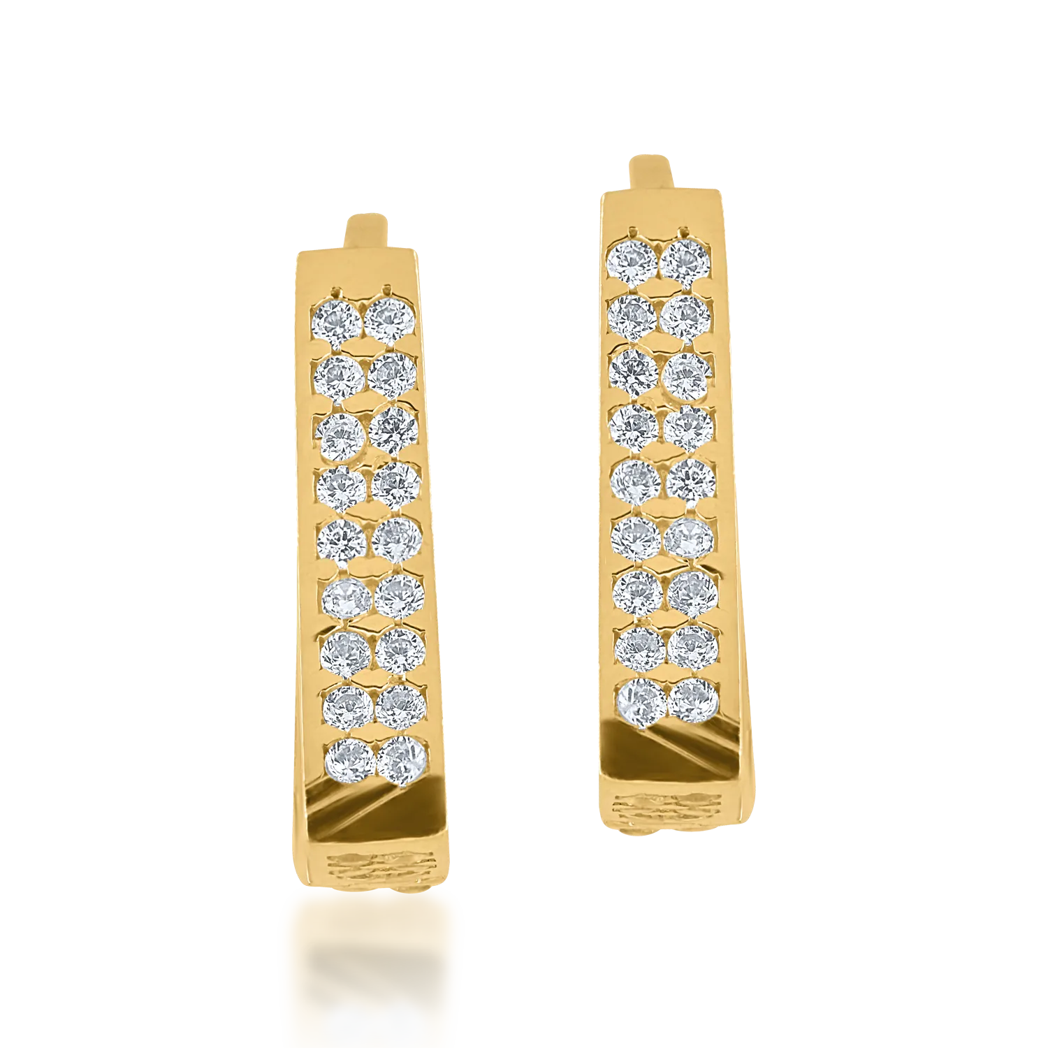 Yellow gold earrings