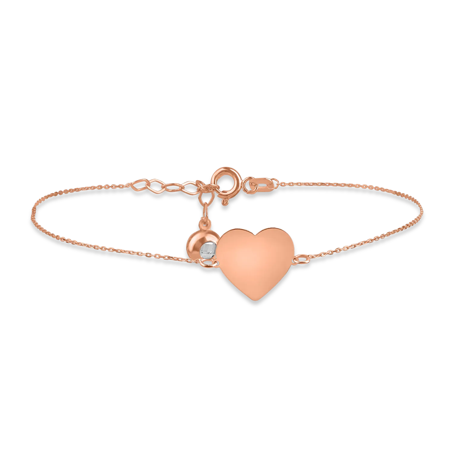 Rose gold heart bracelet