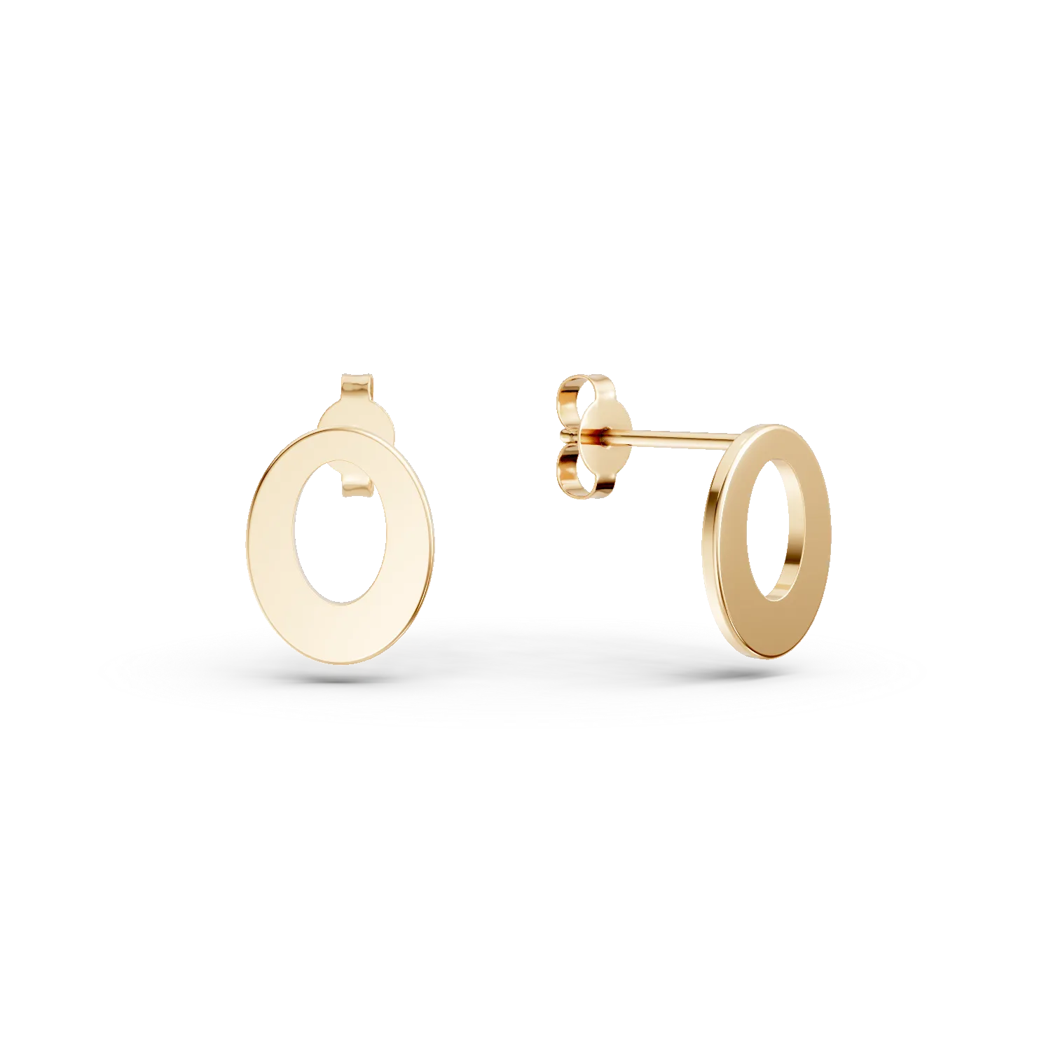 Yellow gold earrings
