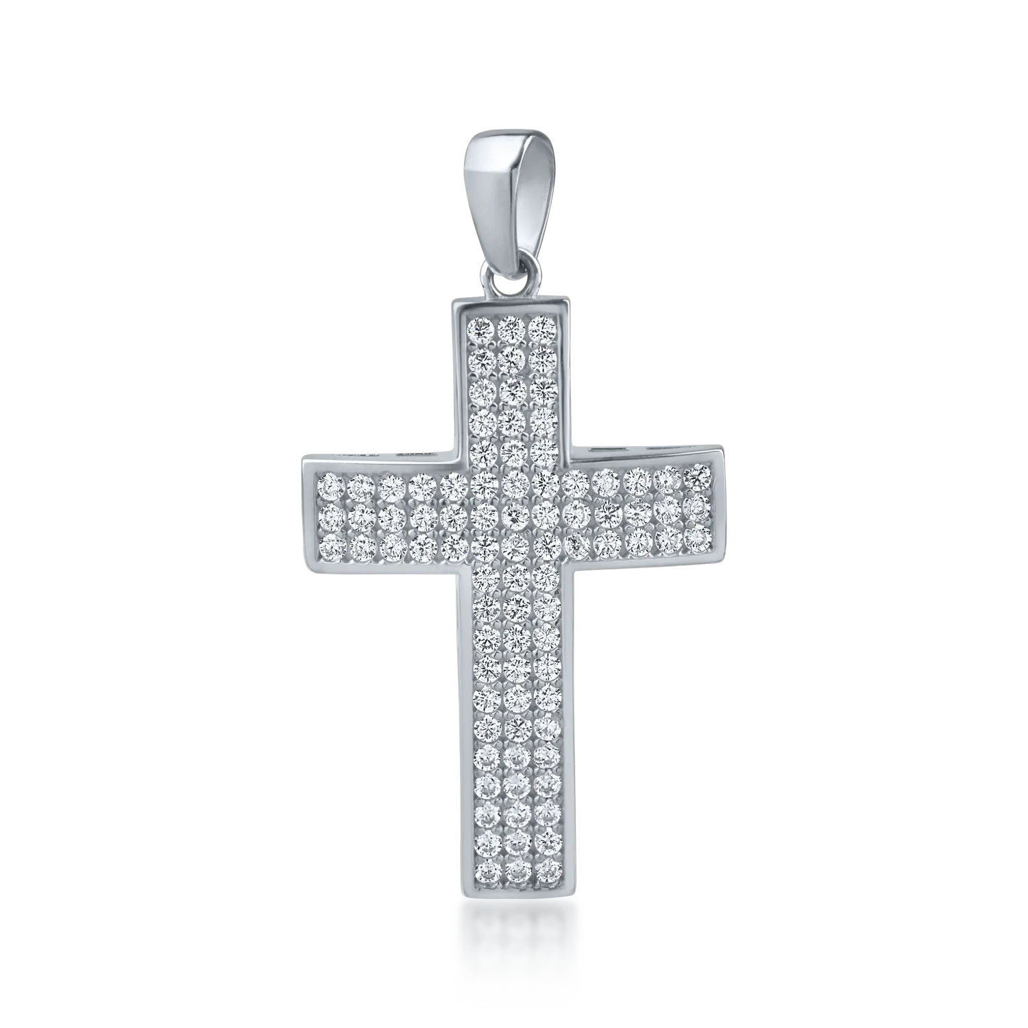 White gold cross pendant