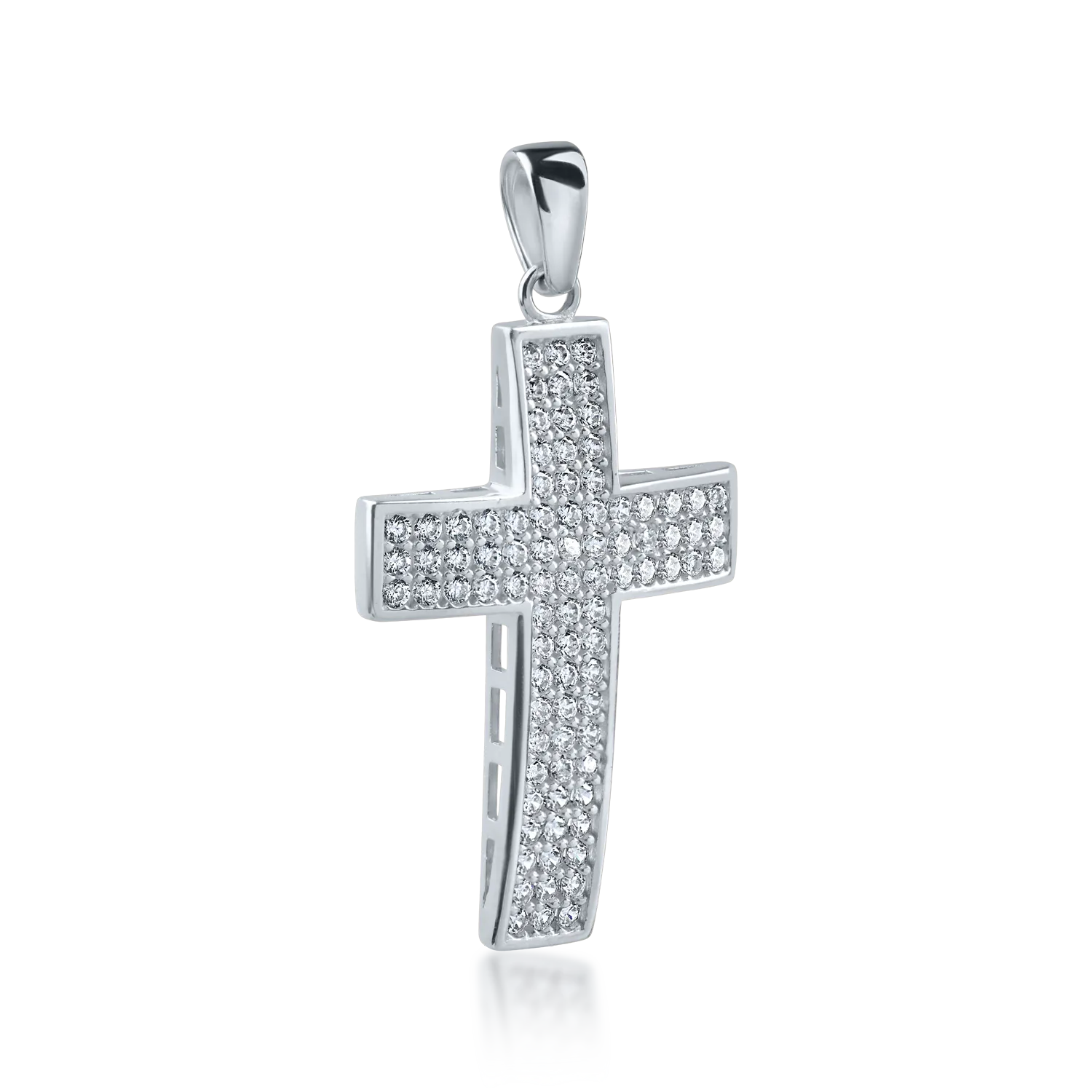 White gold cross pendant