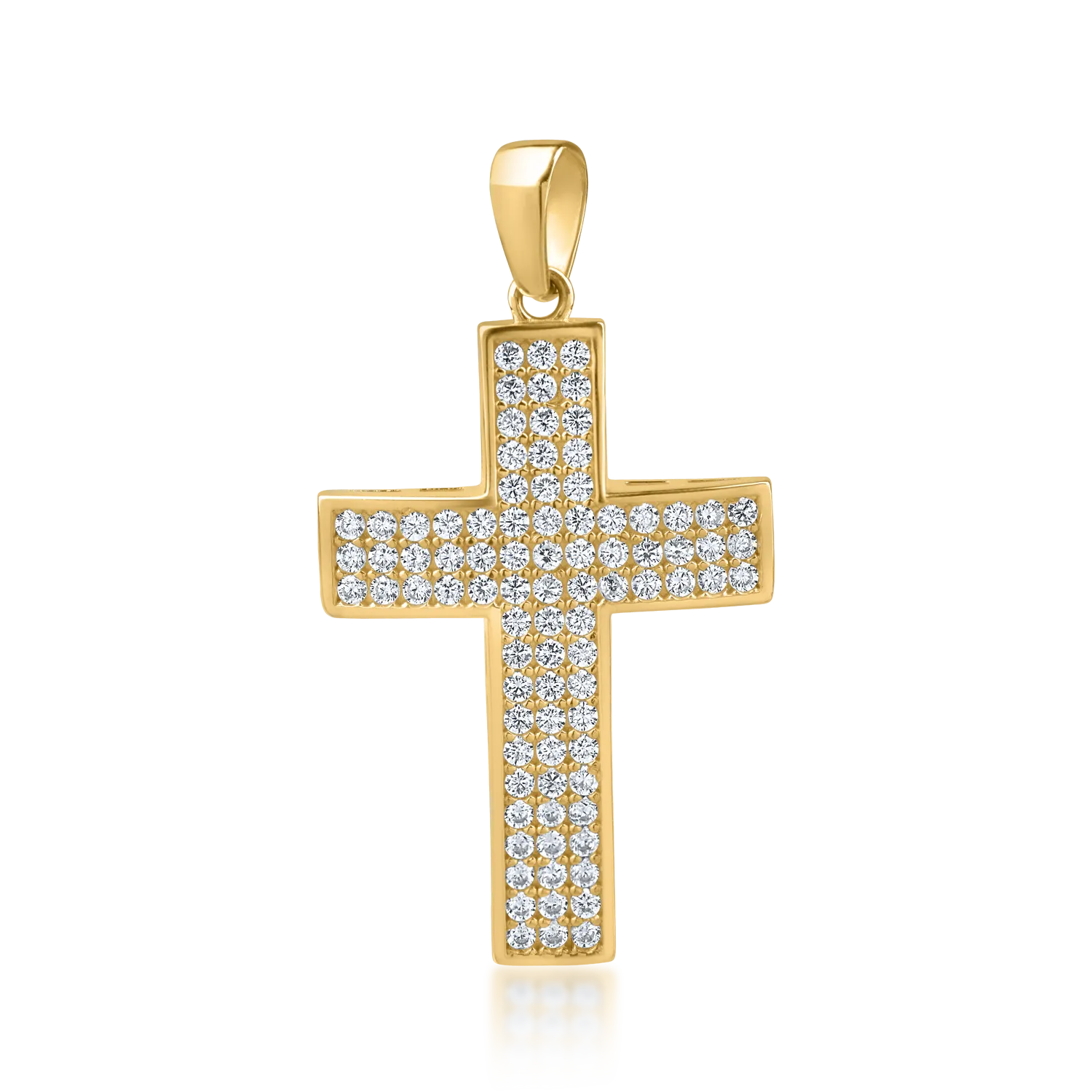 Yellow gold cross pendant