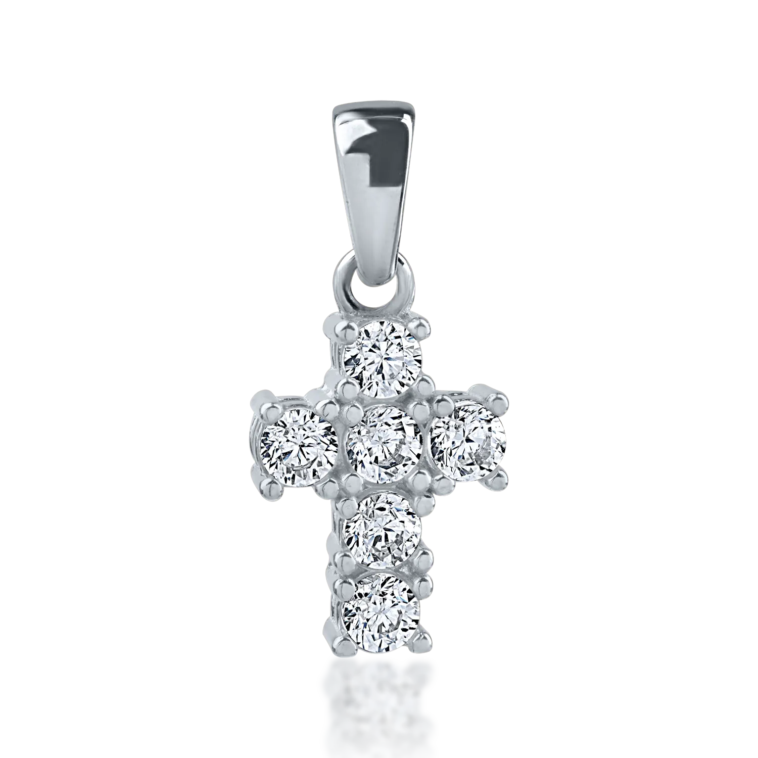 White gold cross pendant