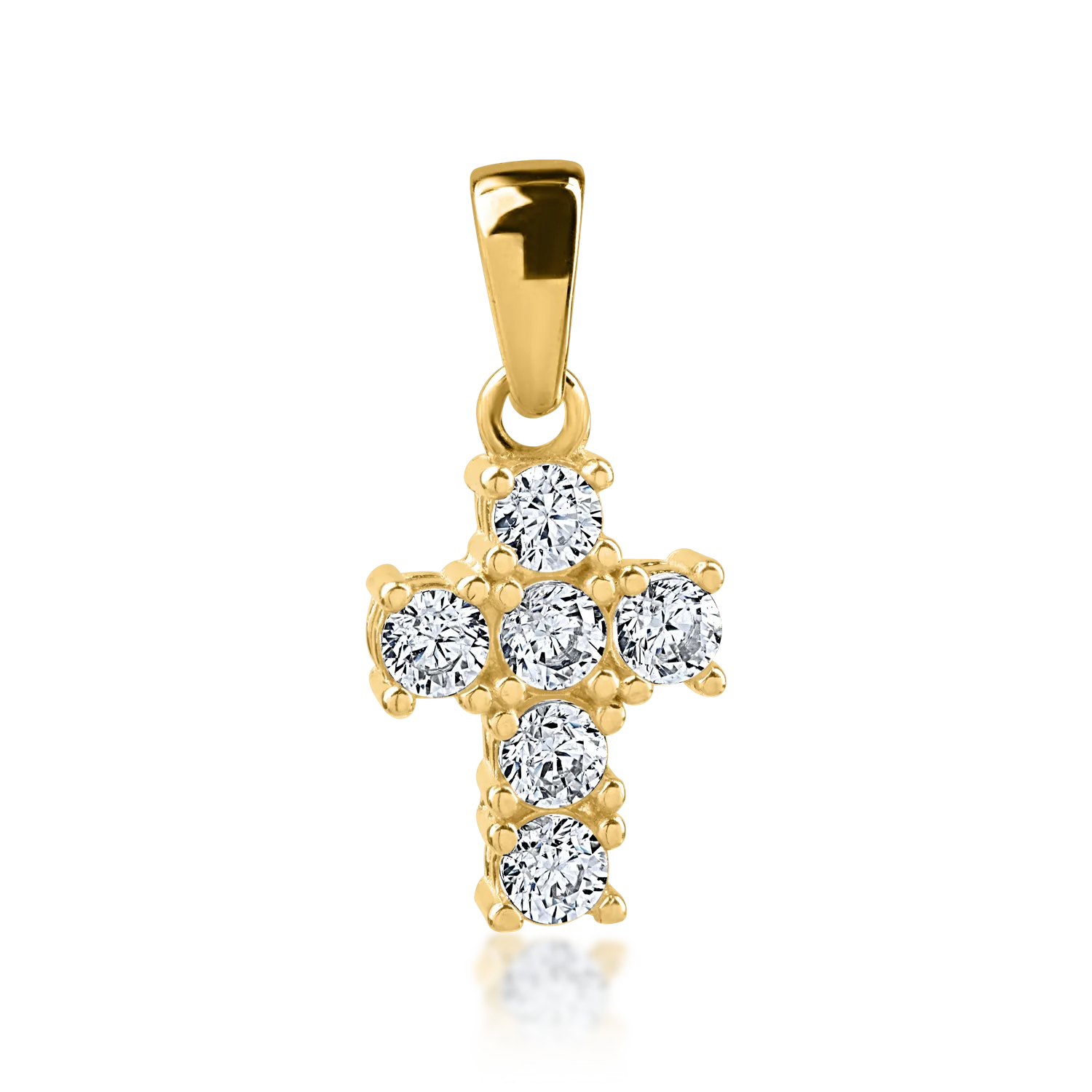 Yellow gold cross pendant