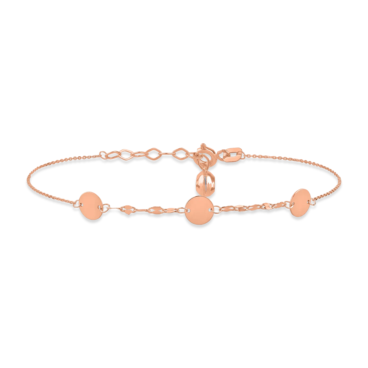 Rose gold coins bracelet