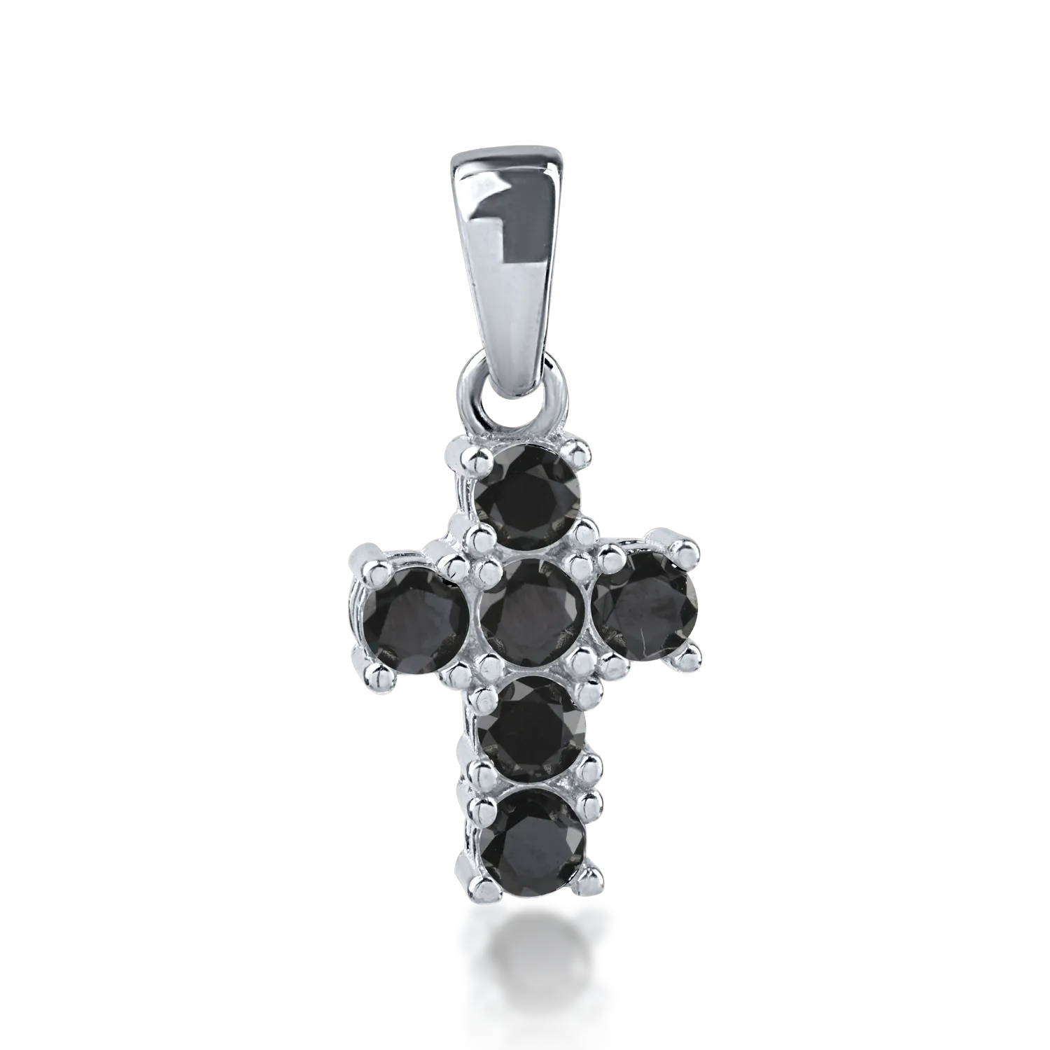 White gold cross pendant