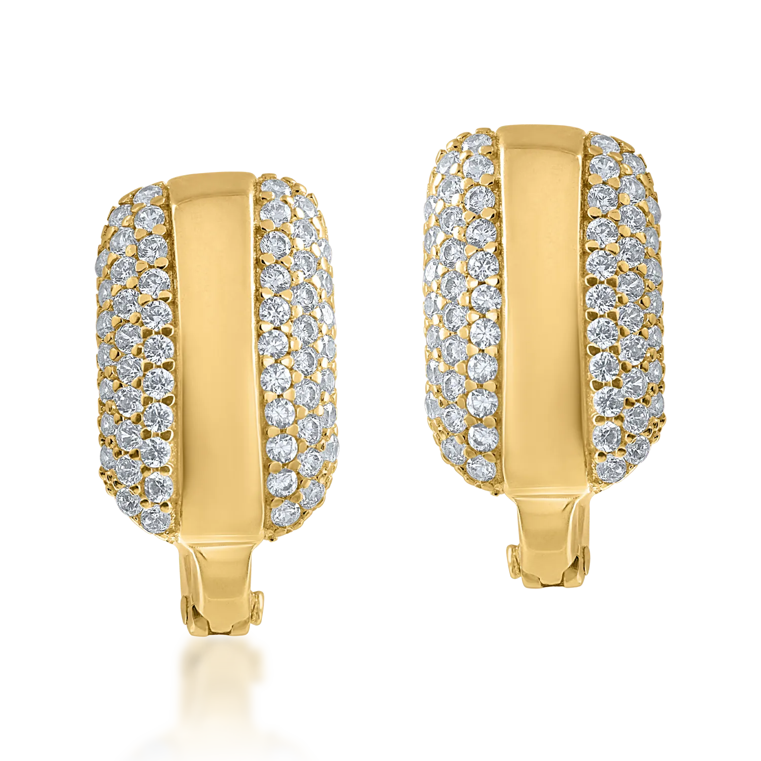 Yellow gold earrings