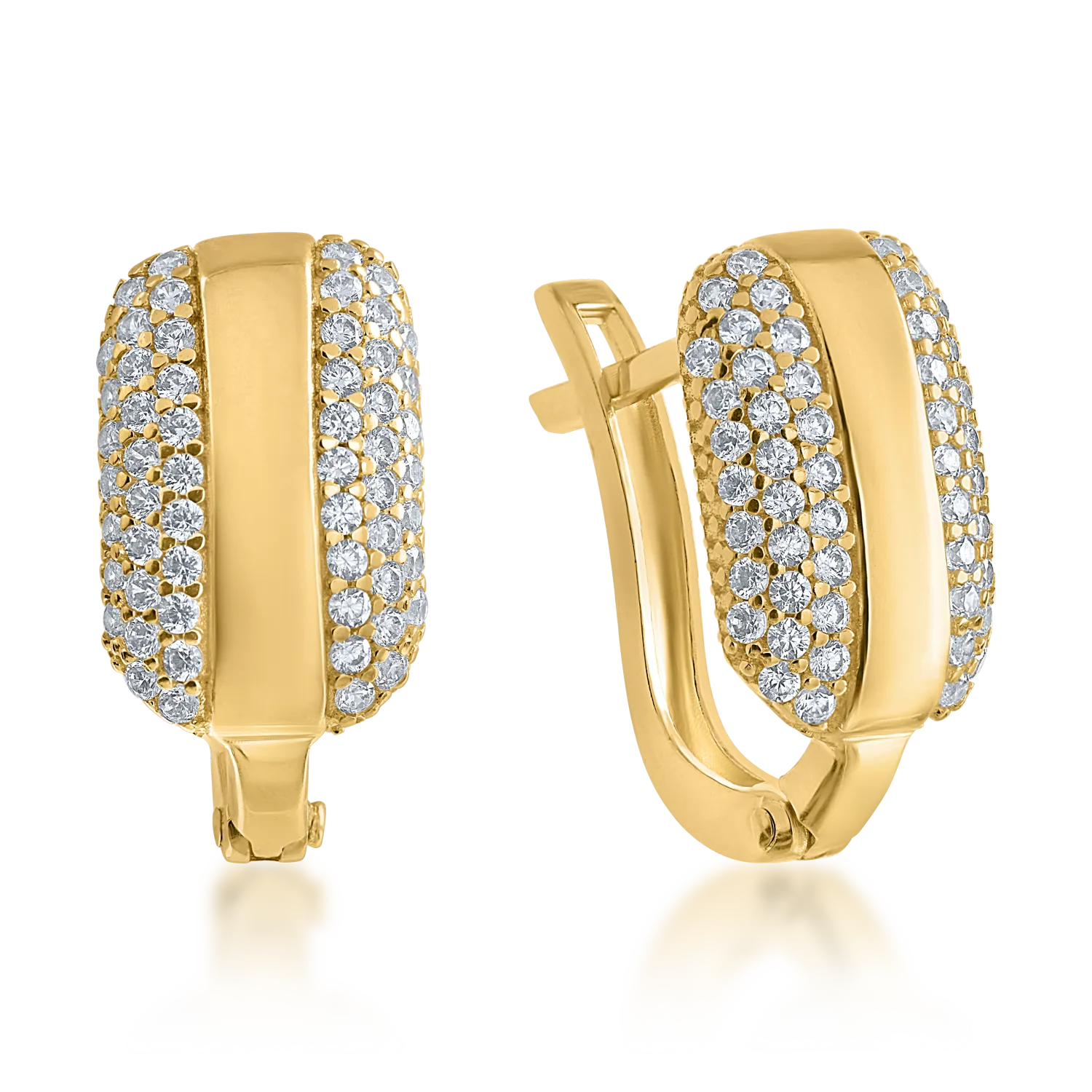 Yellow gold earrings