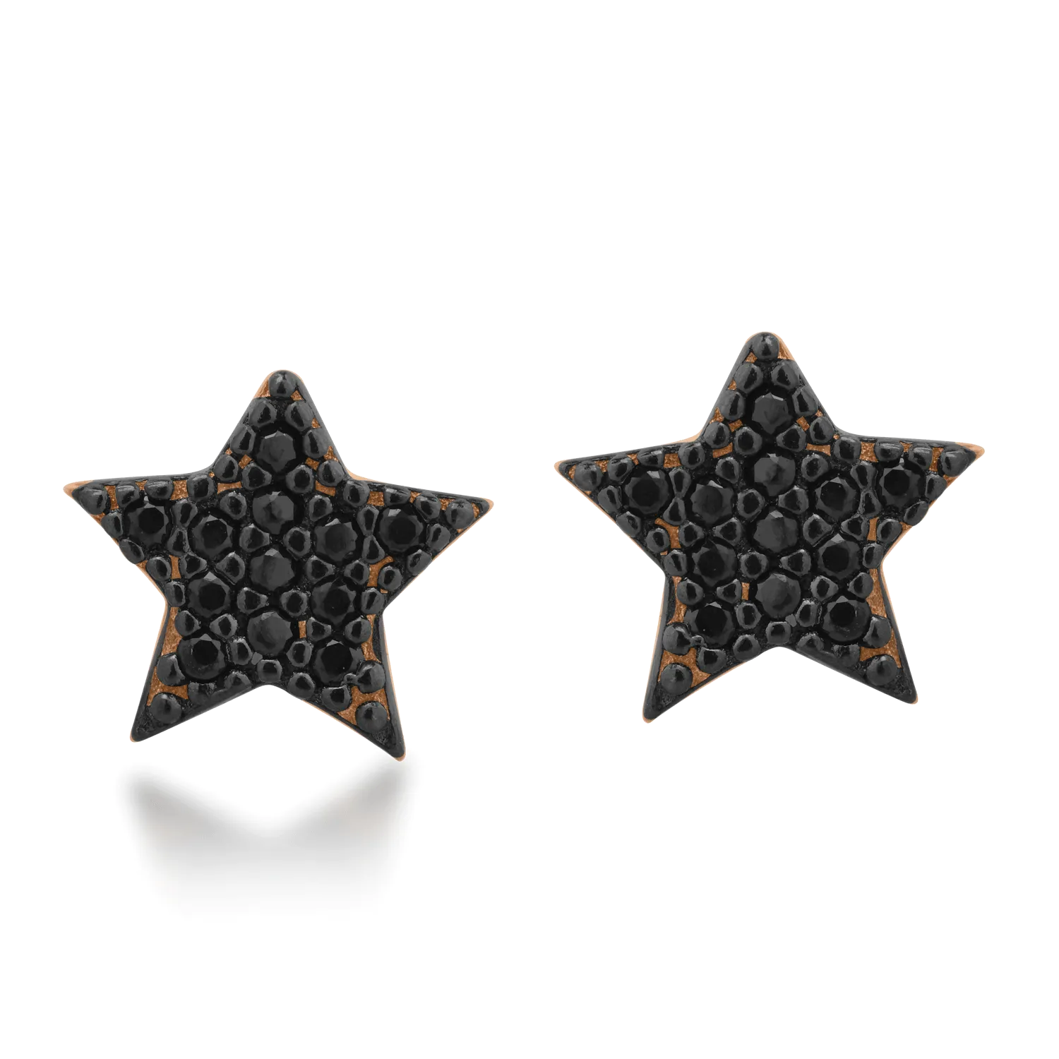 Rose gold star earrings
