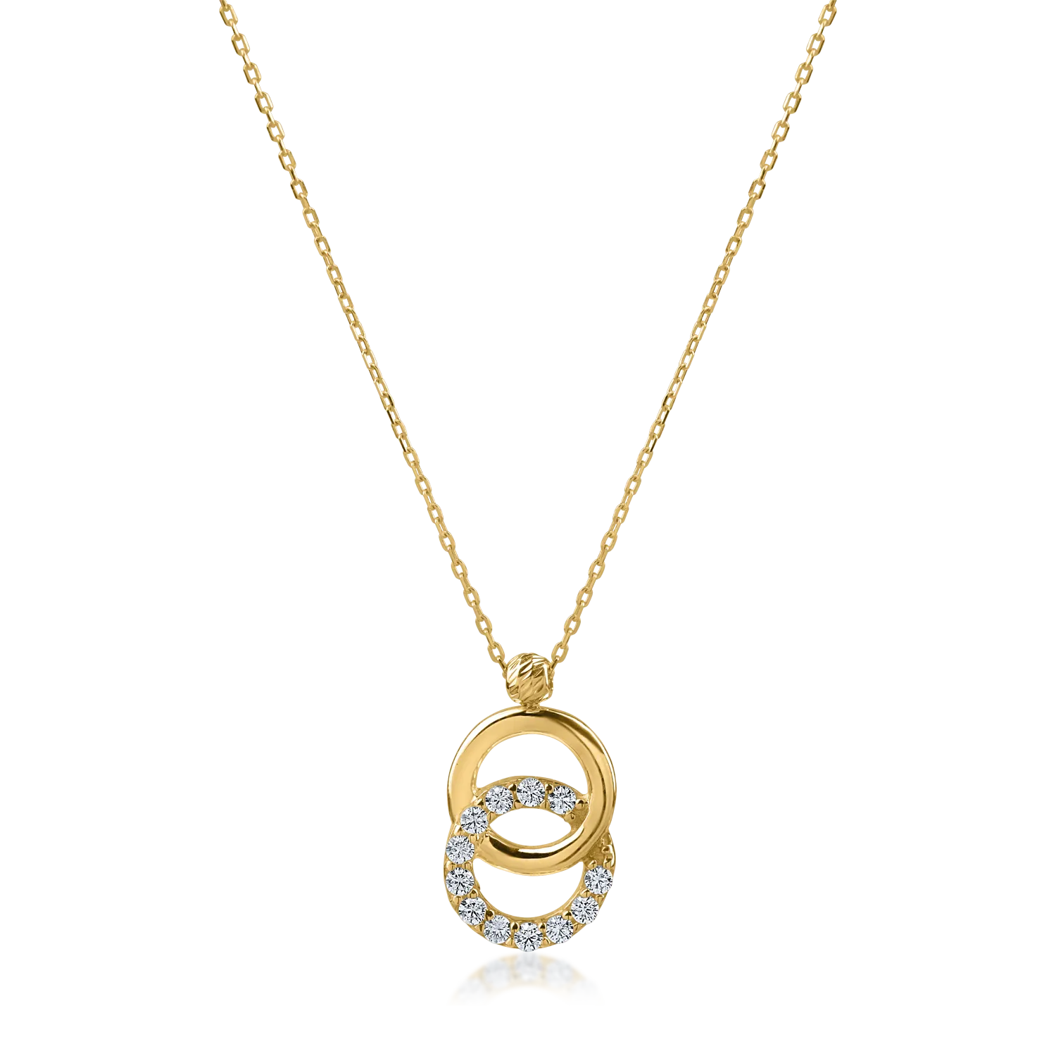 Yellow gold pendant necklace
