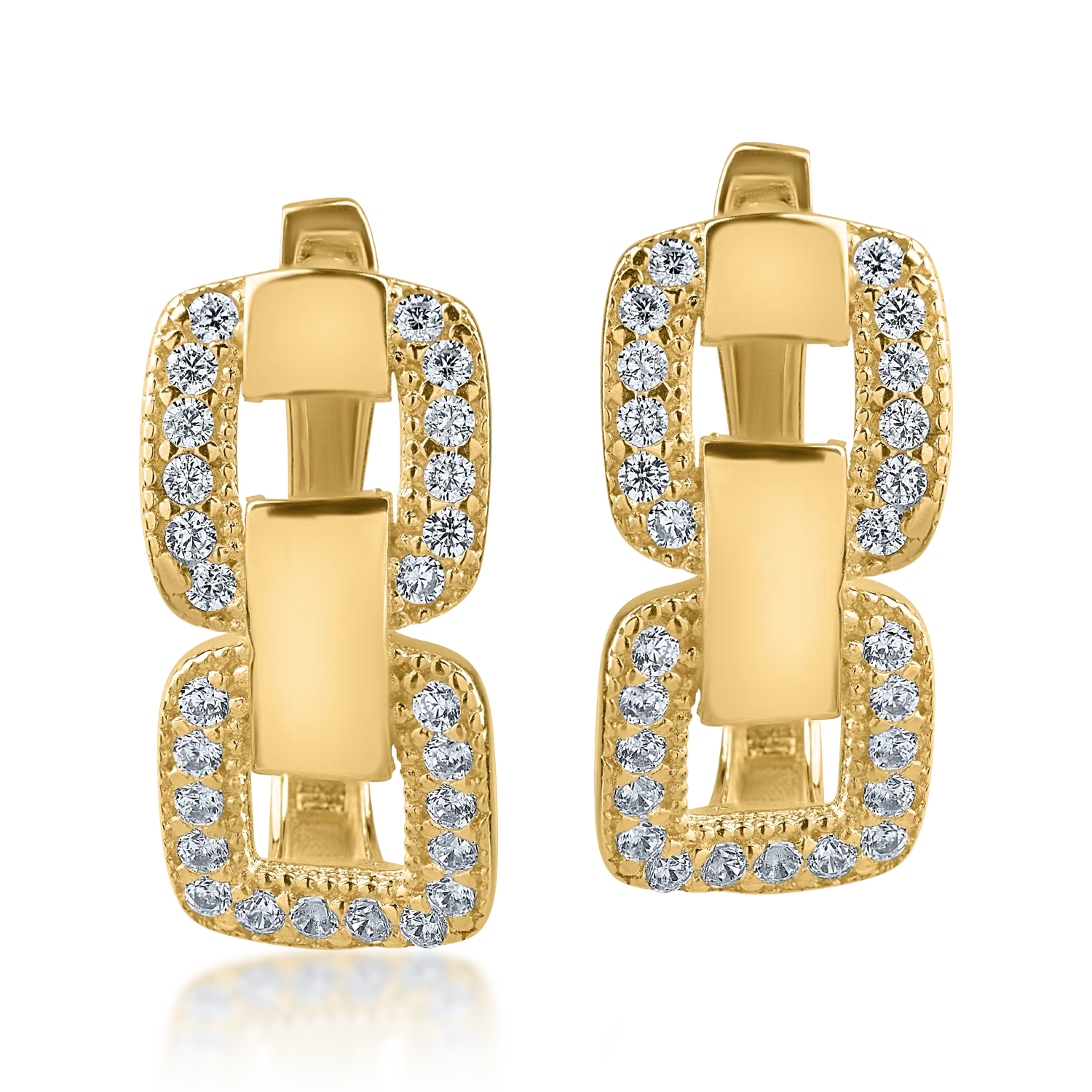 Yellow gold earrings
