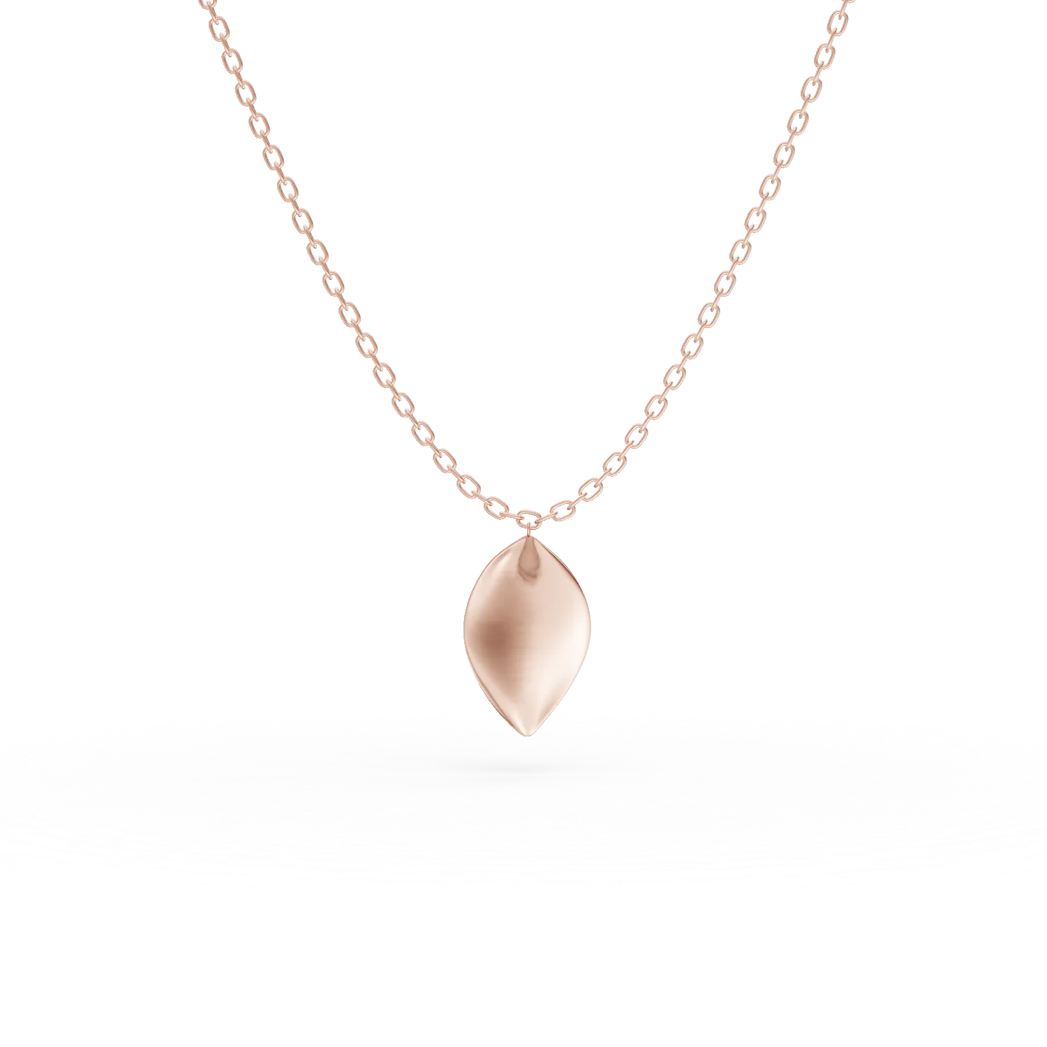 Rose gold pendant necklace